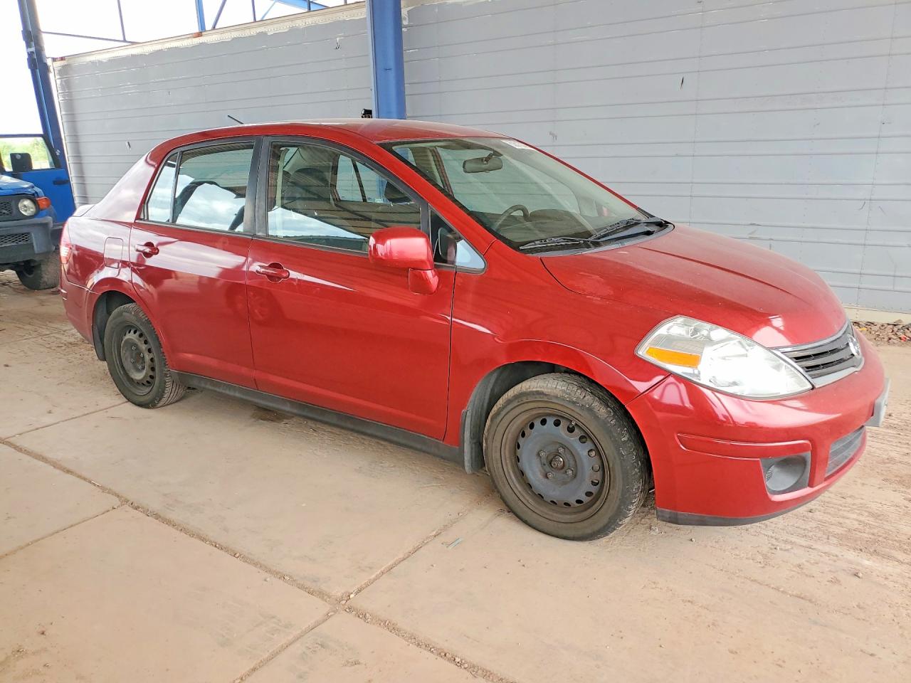 2010 Nissan Versa 1.8 S Red vin: 3N1BC1APXAL463367