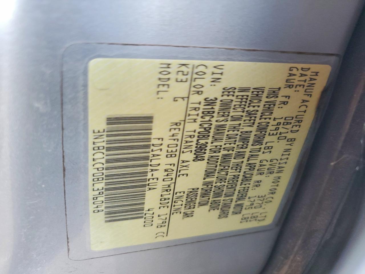 2011 Nissan Versa 1.8 S Silver vin: 3N1BC1CP0BL396048
