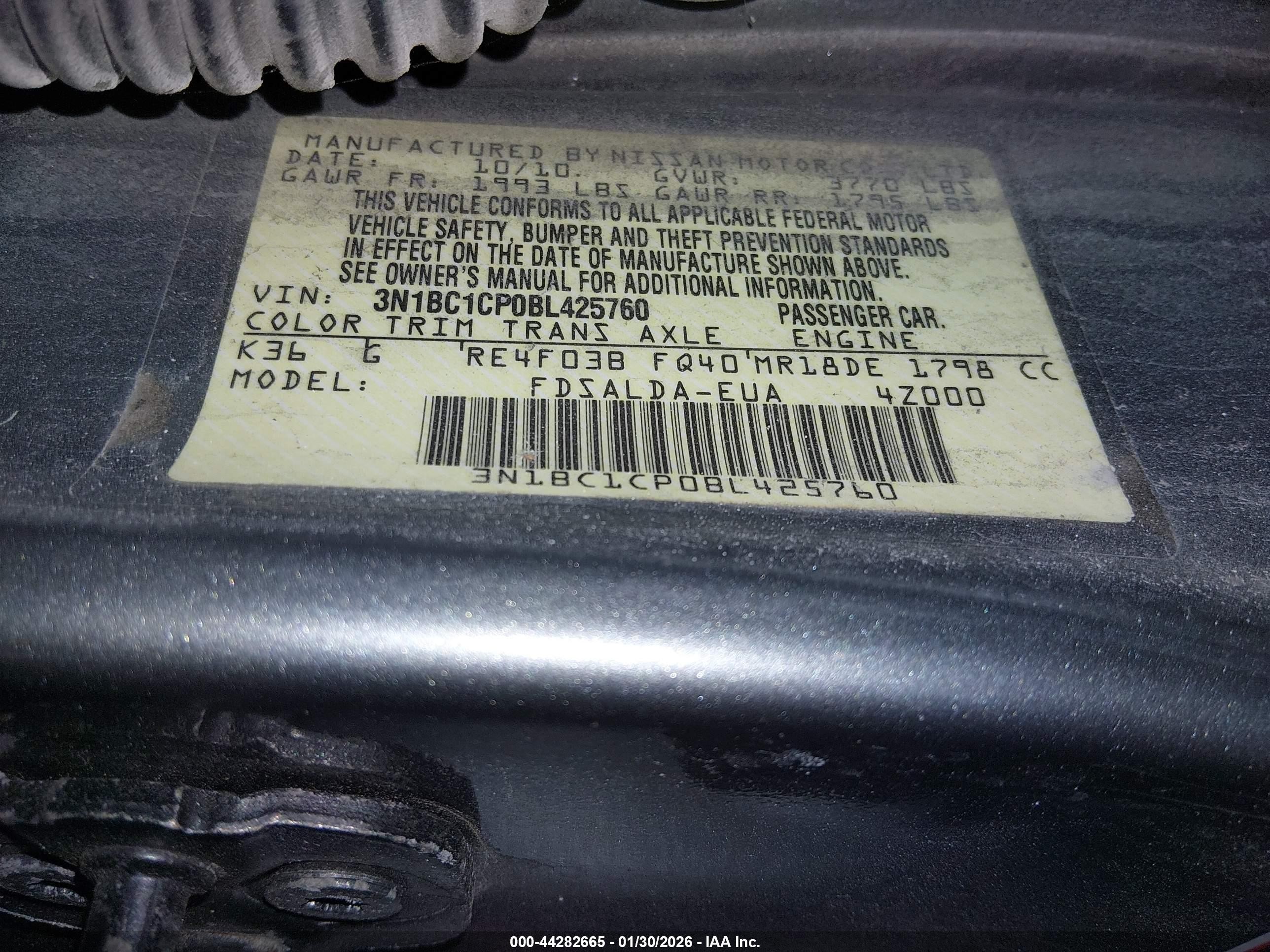 2011 Nissan Versa 1.8s Silver vin: 3N1BC1CP0BL425760