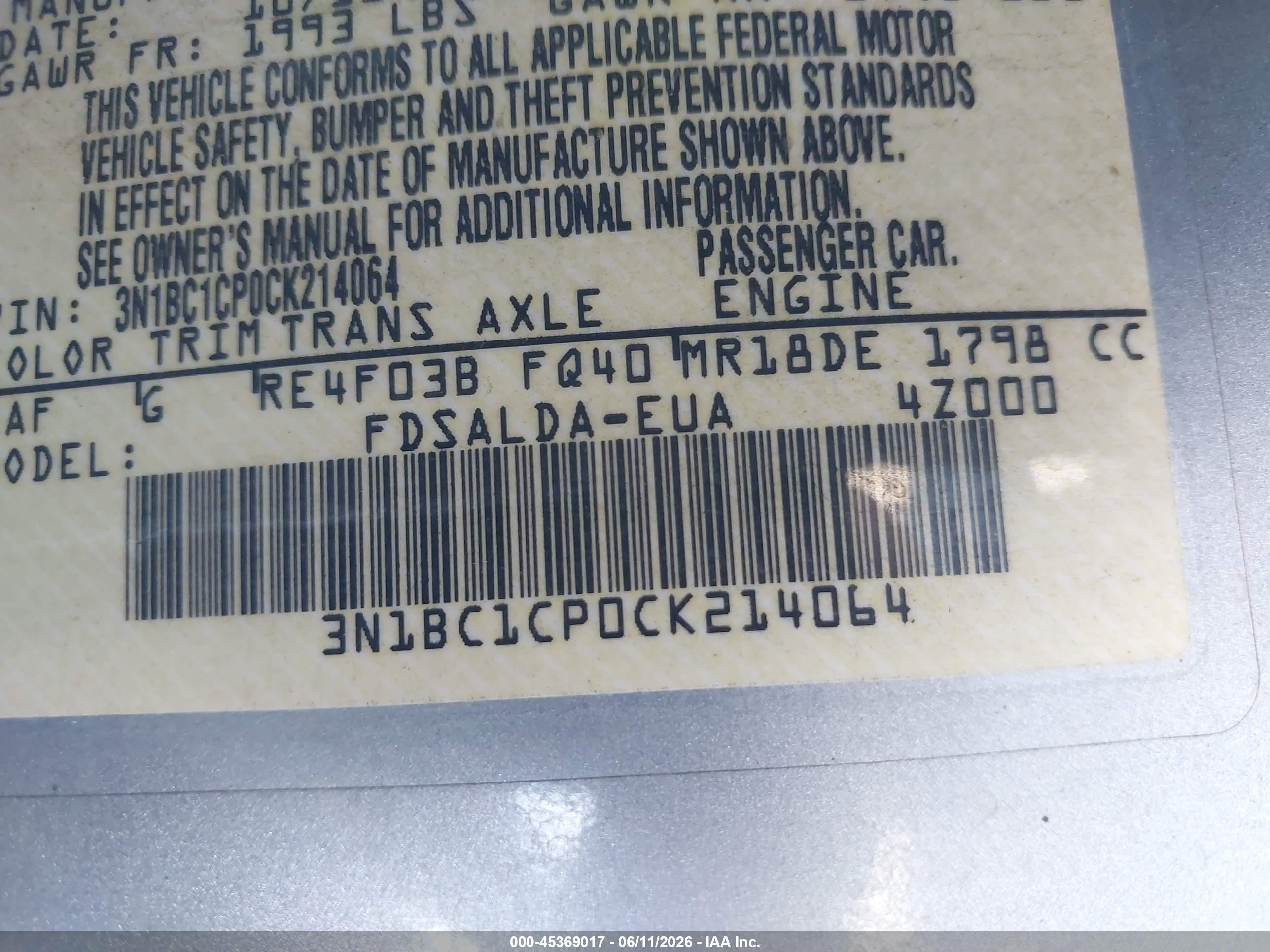 2012 Nissan Versa 1.8 S Silver vin: 3N1BC1CP0CK214064