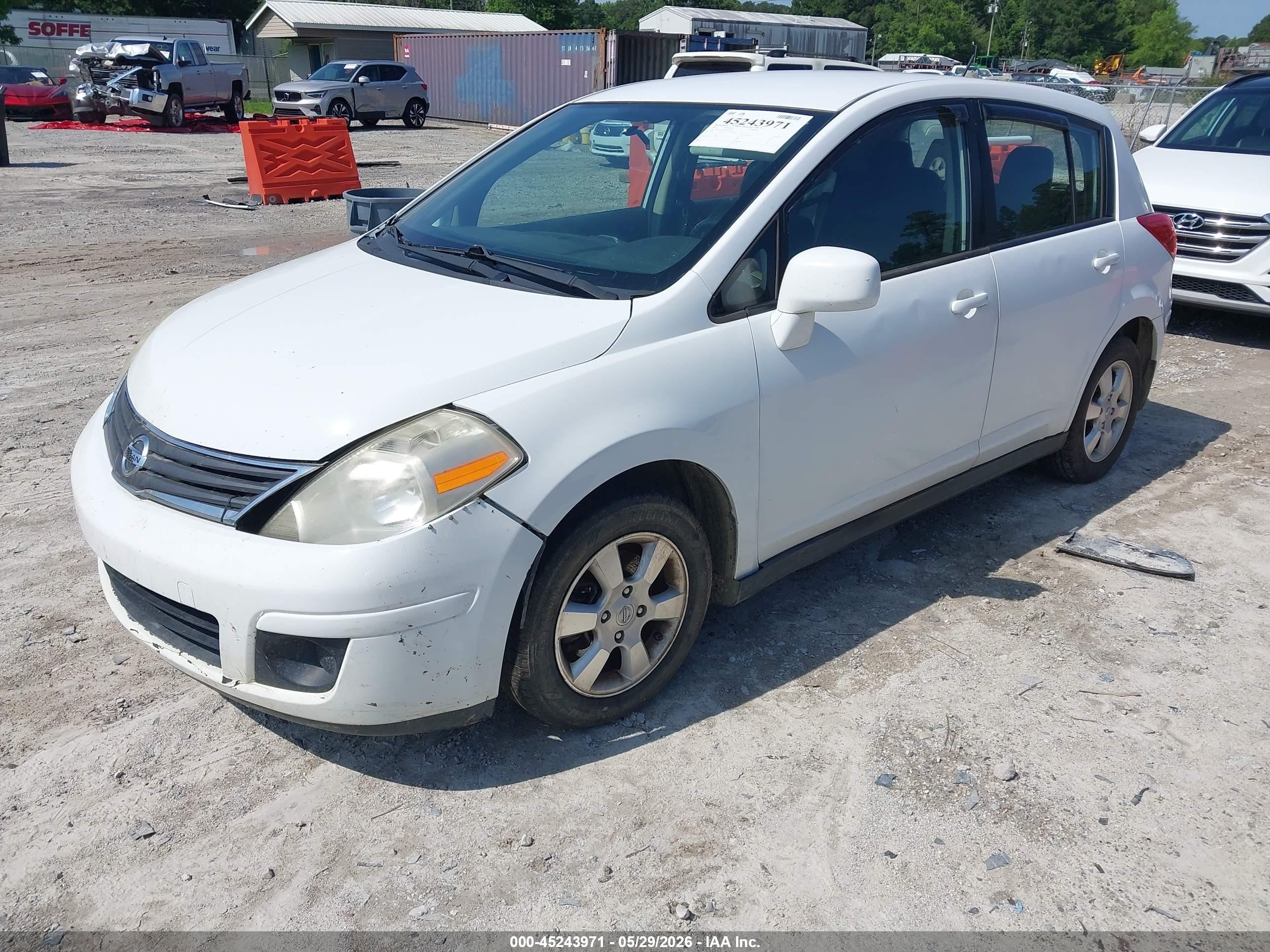 2012 Nissan Versa 1.8 S White vin: 3N1BC1CP0CK278752