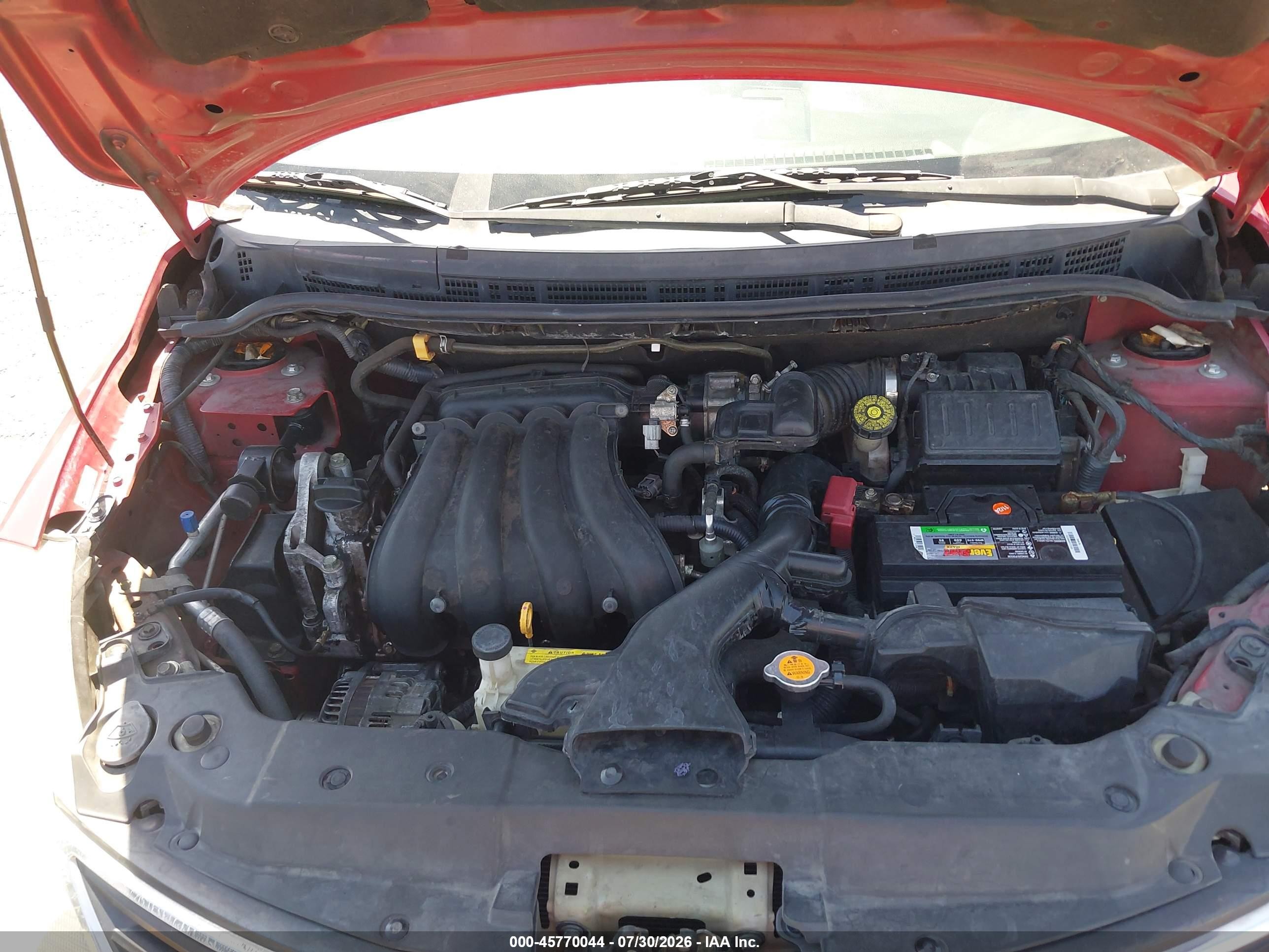 2012 Nissan Versa 1.8 S Red vin: 3N1BC1CP0CK298872