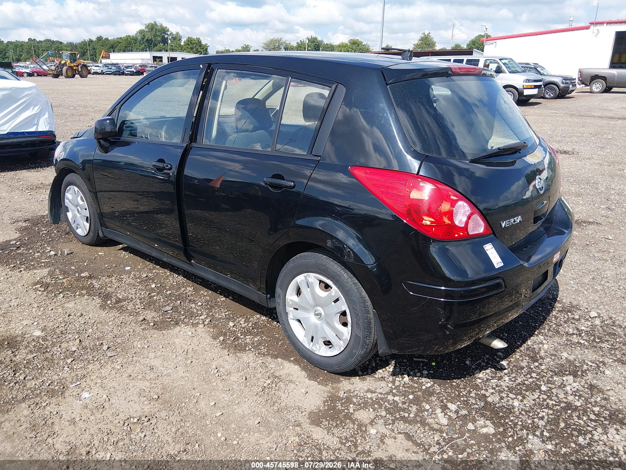 2012 Nissan Versa 1.8 S Black vin: 3N1BC1CP0CL361950