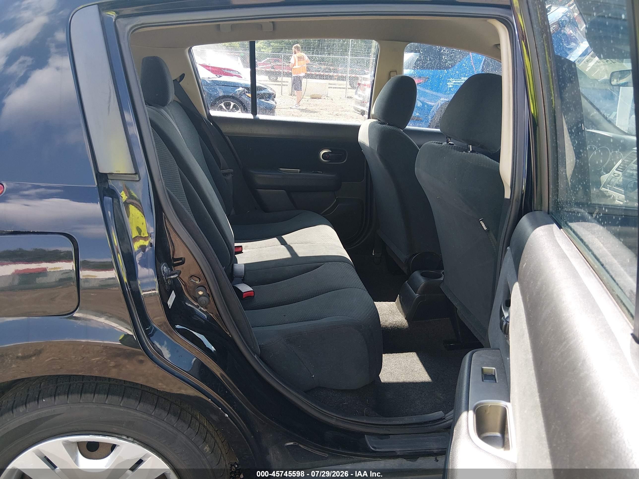 2012 Nissan Versa 1.8 S Black vin: 3N1BC1CP0CL361950