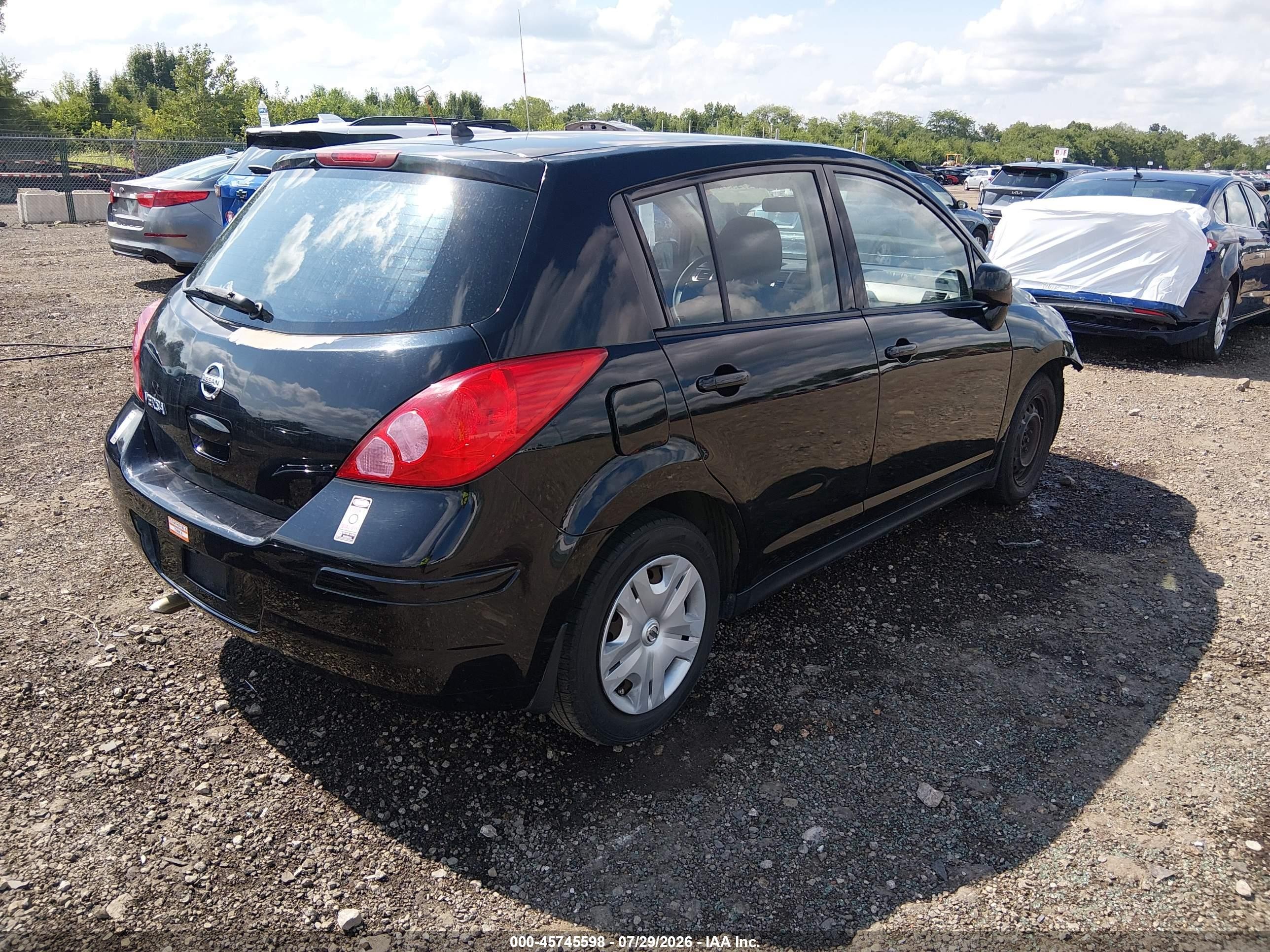 2012 Nissan Versa 1.8 S Black vin: 3N1BC1CP0CL361950