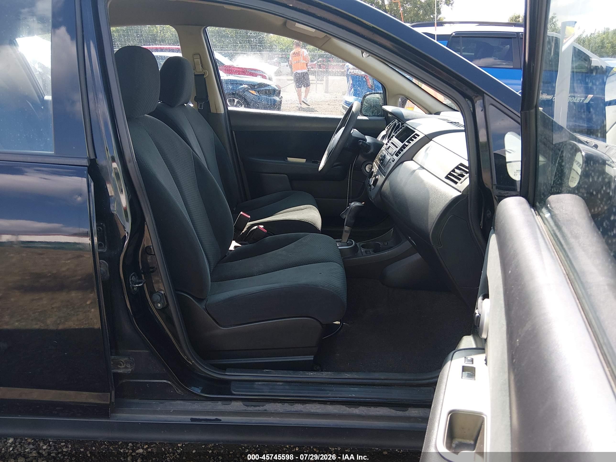 2012 Nissan Versa 1.8 S Black vin: 3N1BC1CP0CL361950