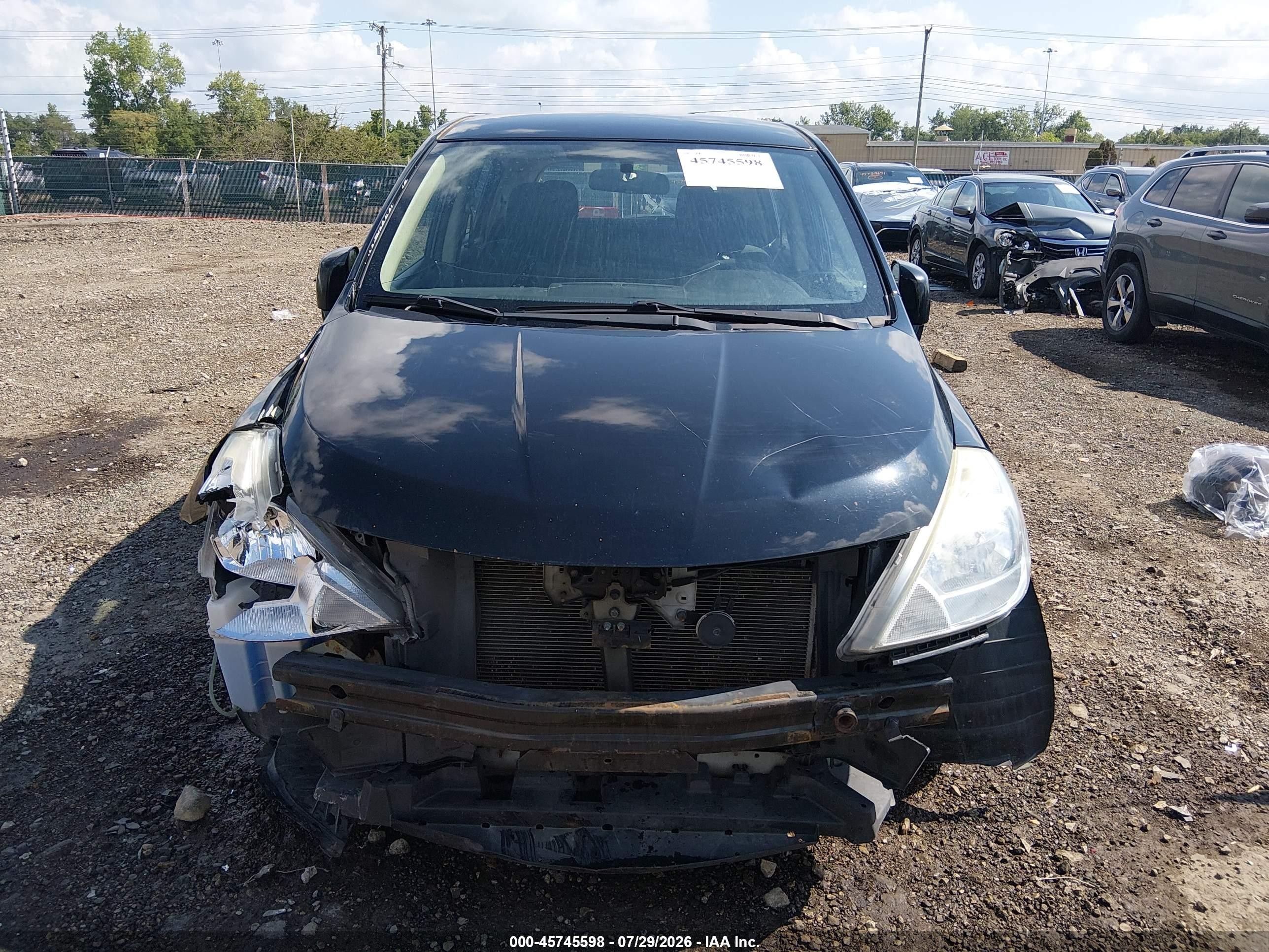 2012 Nissan Versa 1.8 S Black vin: 3N1BC1CP0CL361950