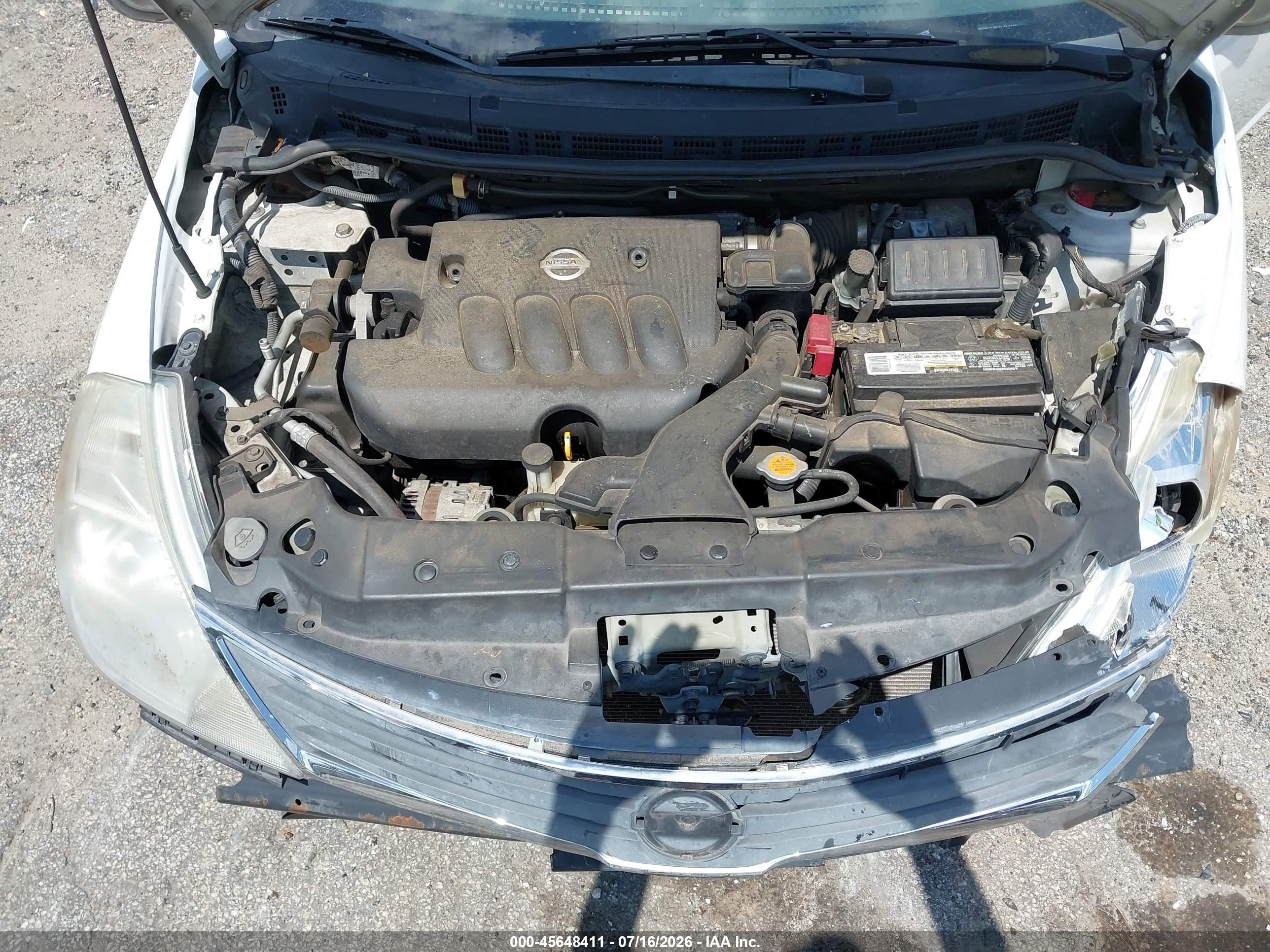 2010 Nissan Versa 1.8s White vin: 3N1BC1CP1AL413440