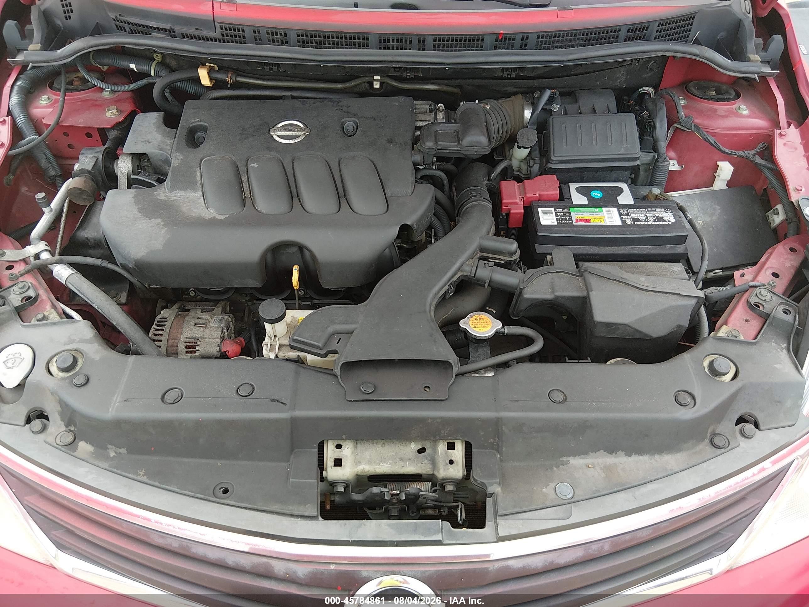 2010 Nissan Versa 1.8s Red vin: 3N1BC1CP1AL458233