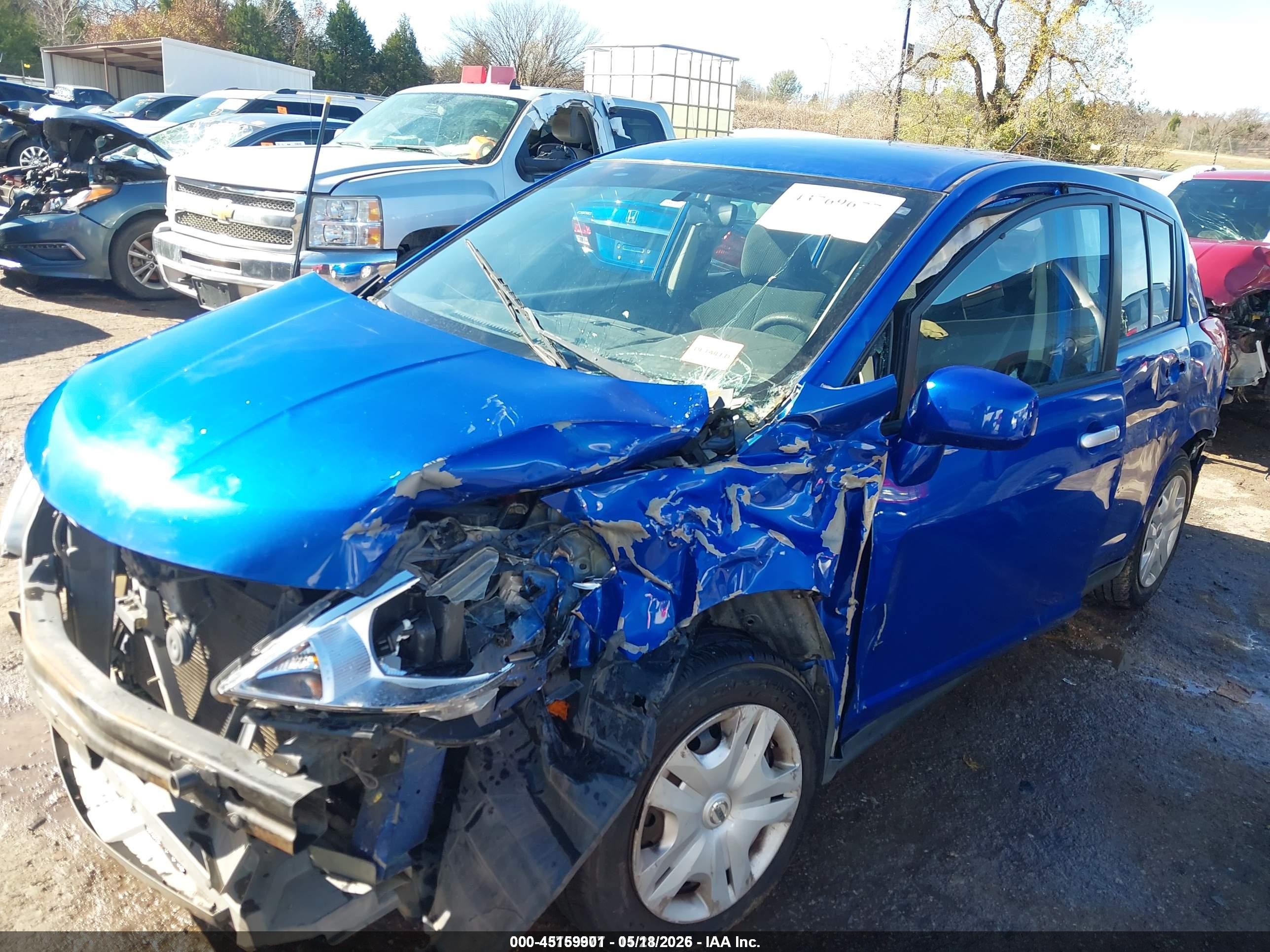 2011 Nissan Versa 1.8s Синий vin: 3N1BC1CP1BL368341