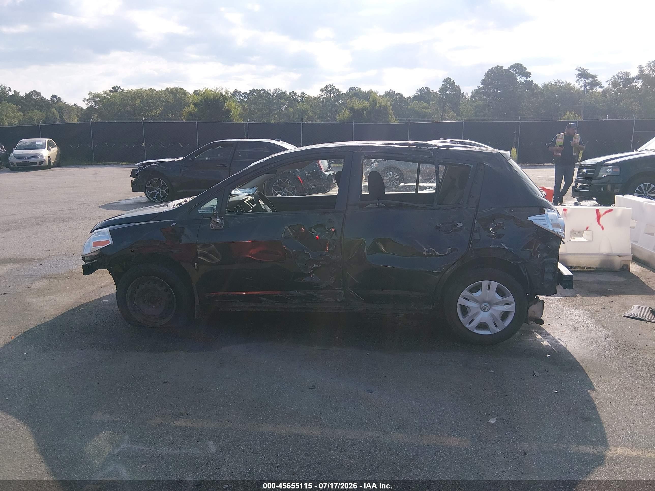 2011 Nissan Versa 1.8s Black vin: 3N1BC1CP1BL494943
