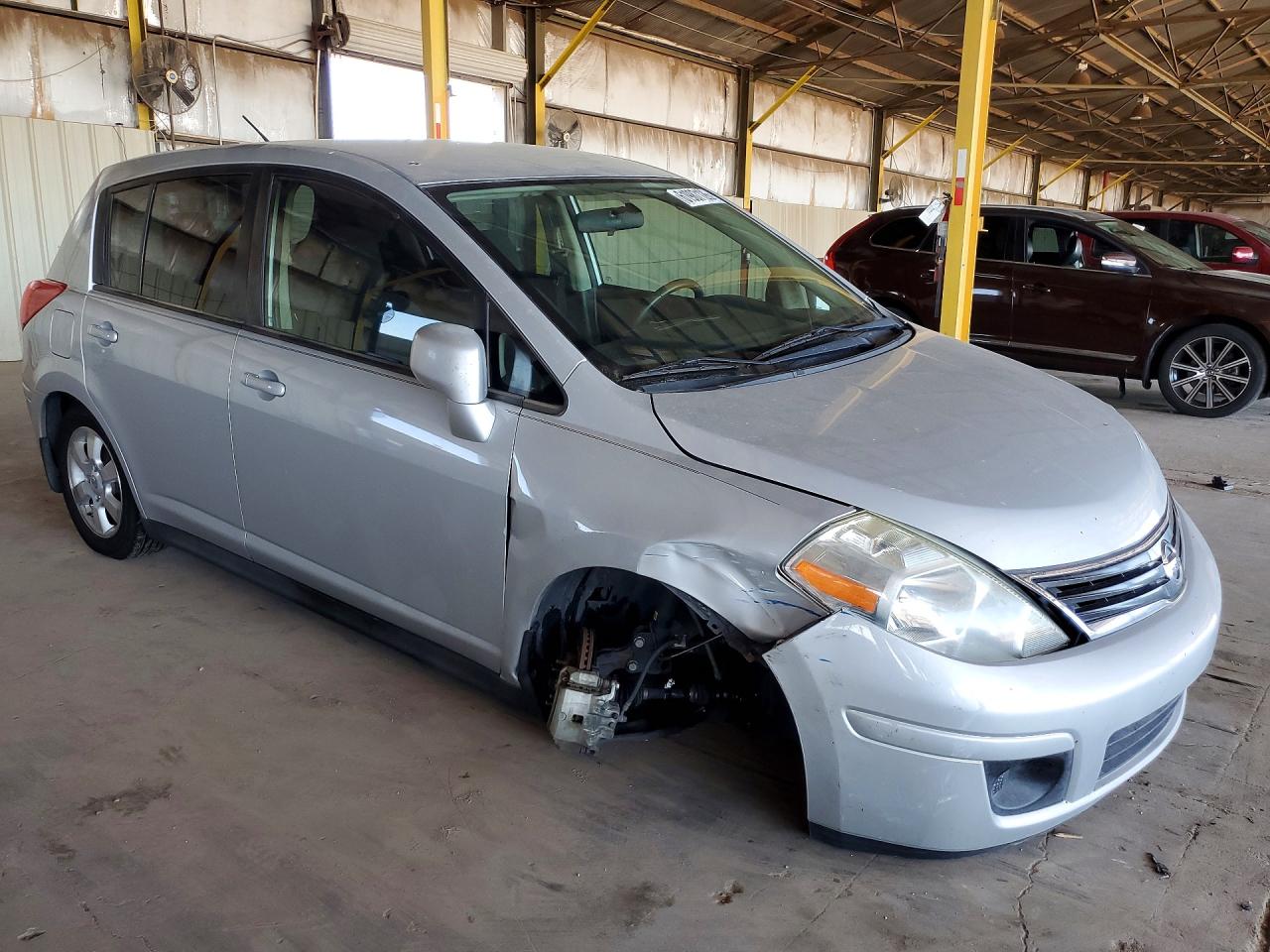 2012 Nissan Versa 1.8 S Silver vin: 3N1BC1CP1CK268019