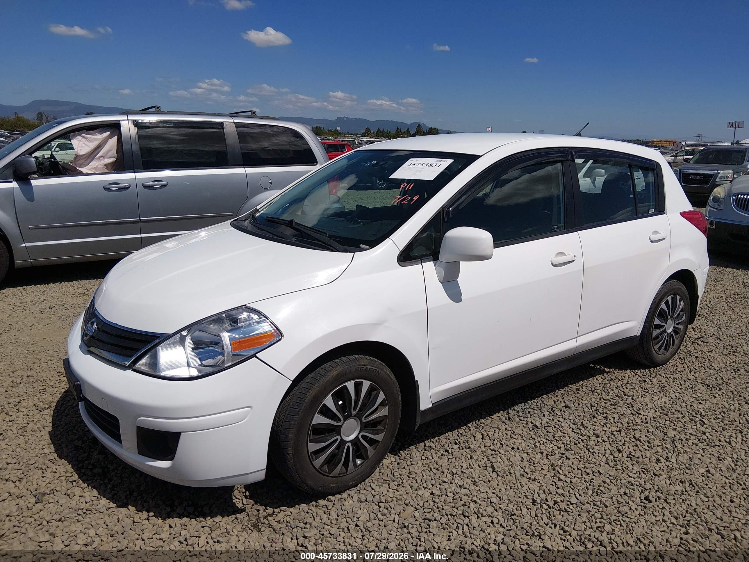 2012 Nissan Versa 1.8 S White vin: 3N1BC1CP1CK275679