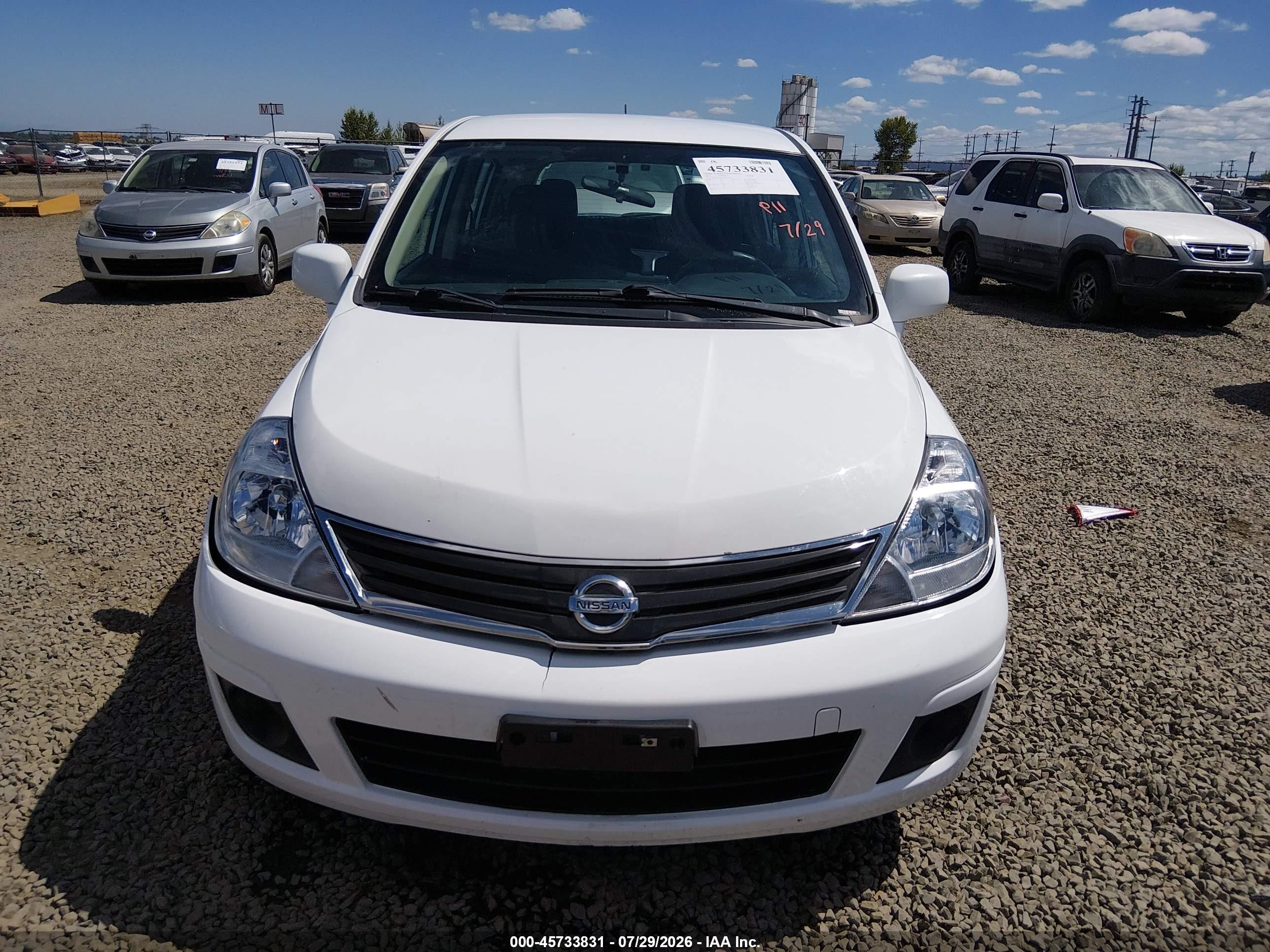2012 Nissan Versa 1.8 S White vin: 3N1BC1CP1CK275679