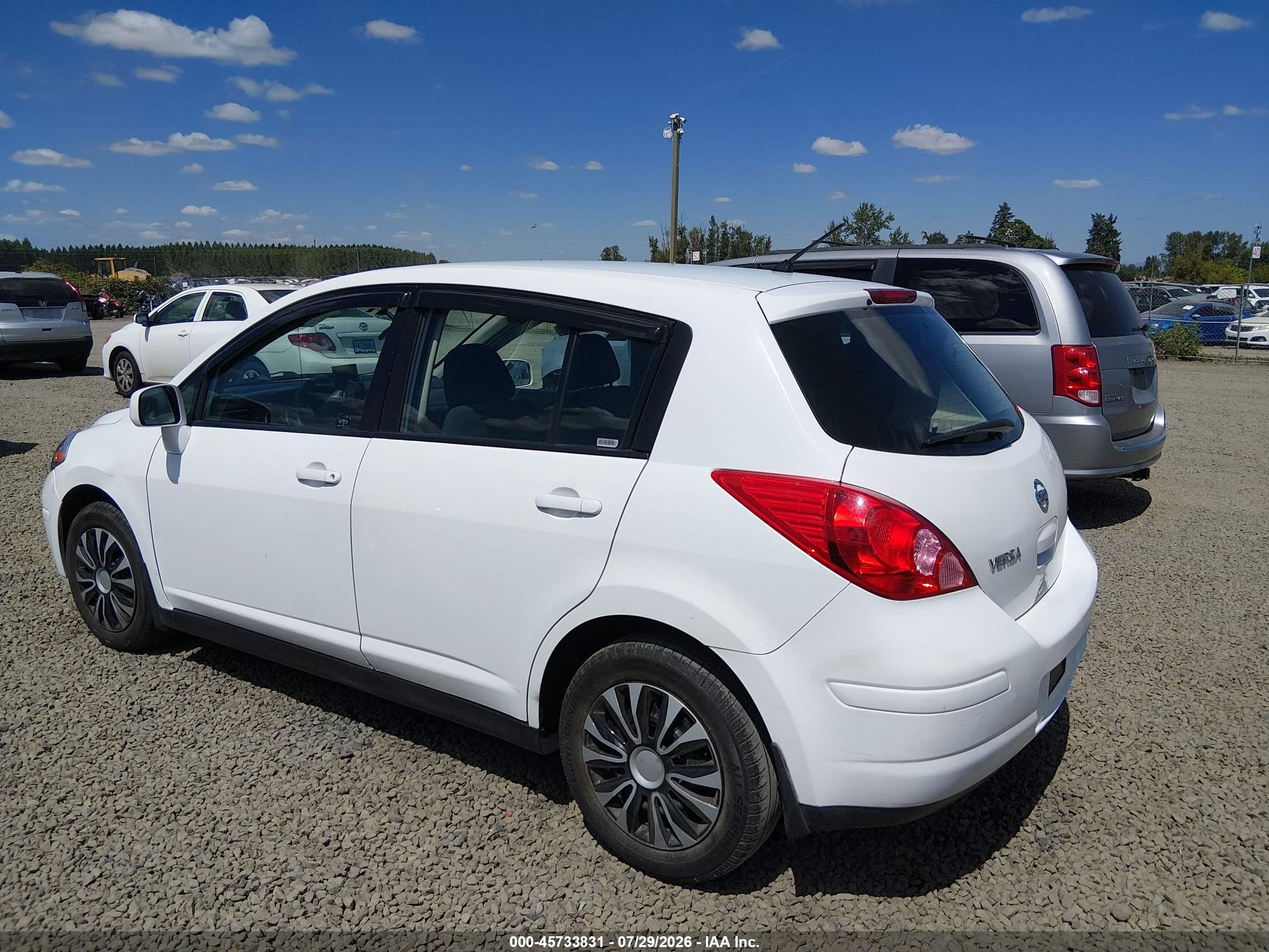 2012 Nissan Versa 1.8 S White vin: 3N1BC1CP1CK275679