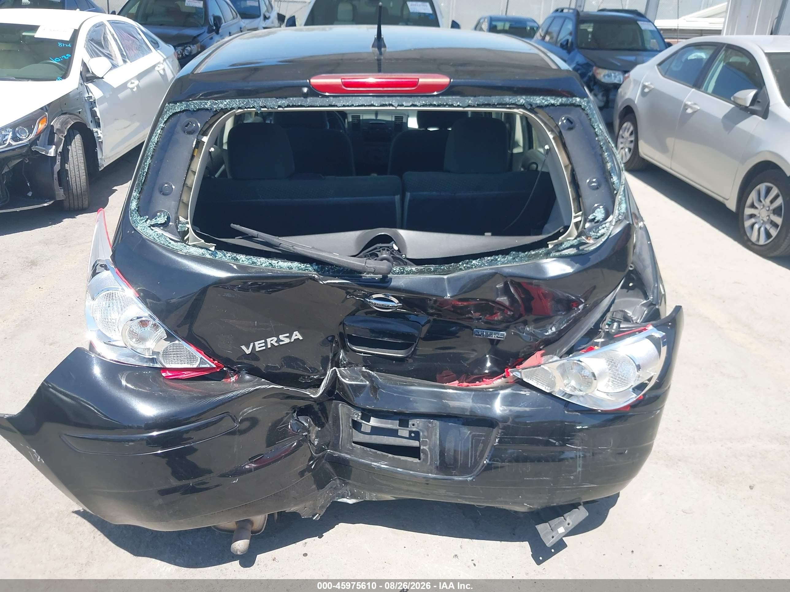 2012 Nissan Versa 1.8 S Черный vin: 3N1BC1CP1CK288111