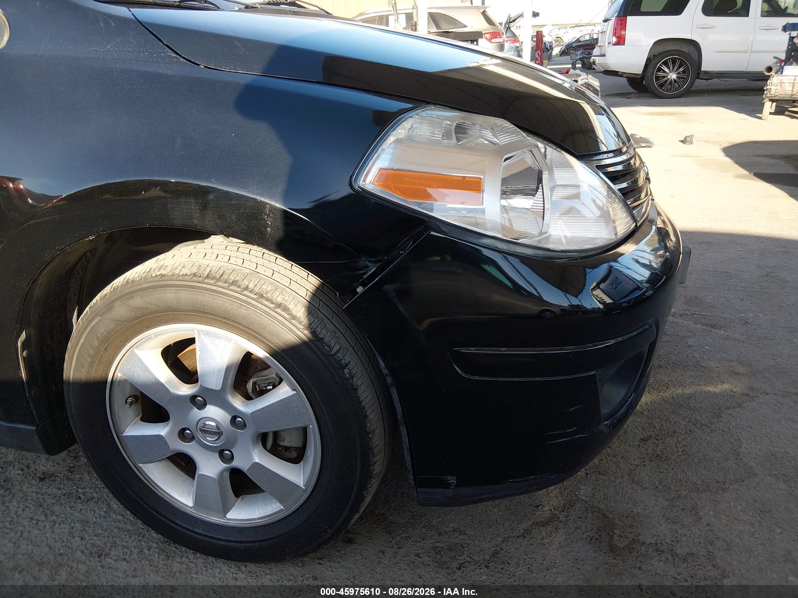 2012 Nissan Versa 1.8 S Черный vin: 3N1BC1CP1CK288111
