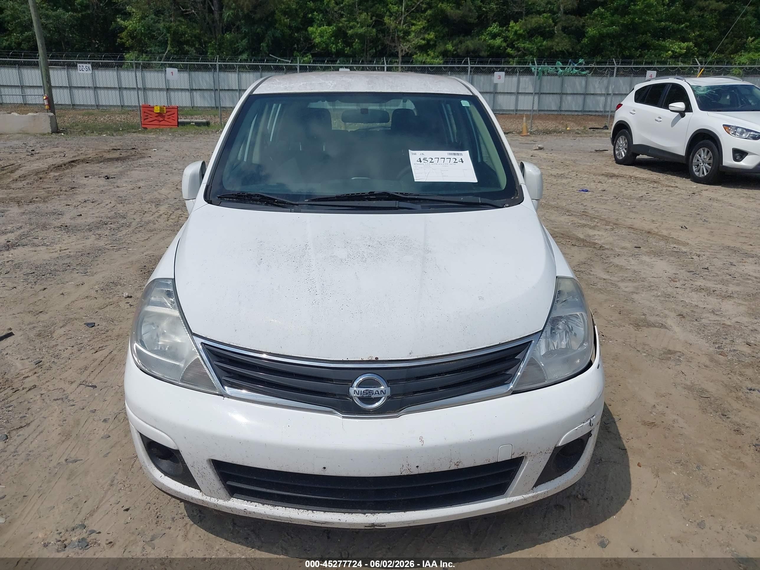 2012 Nissan Versa 1.8 S White vin: 3N1BC1CP1CK299397