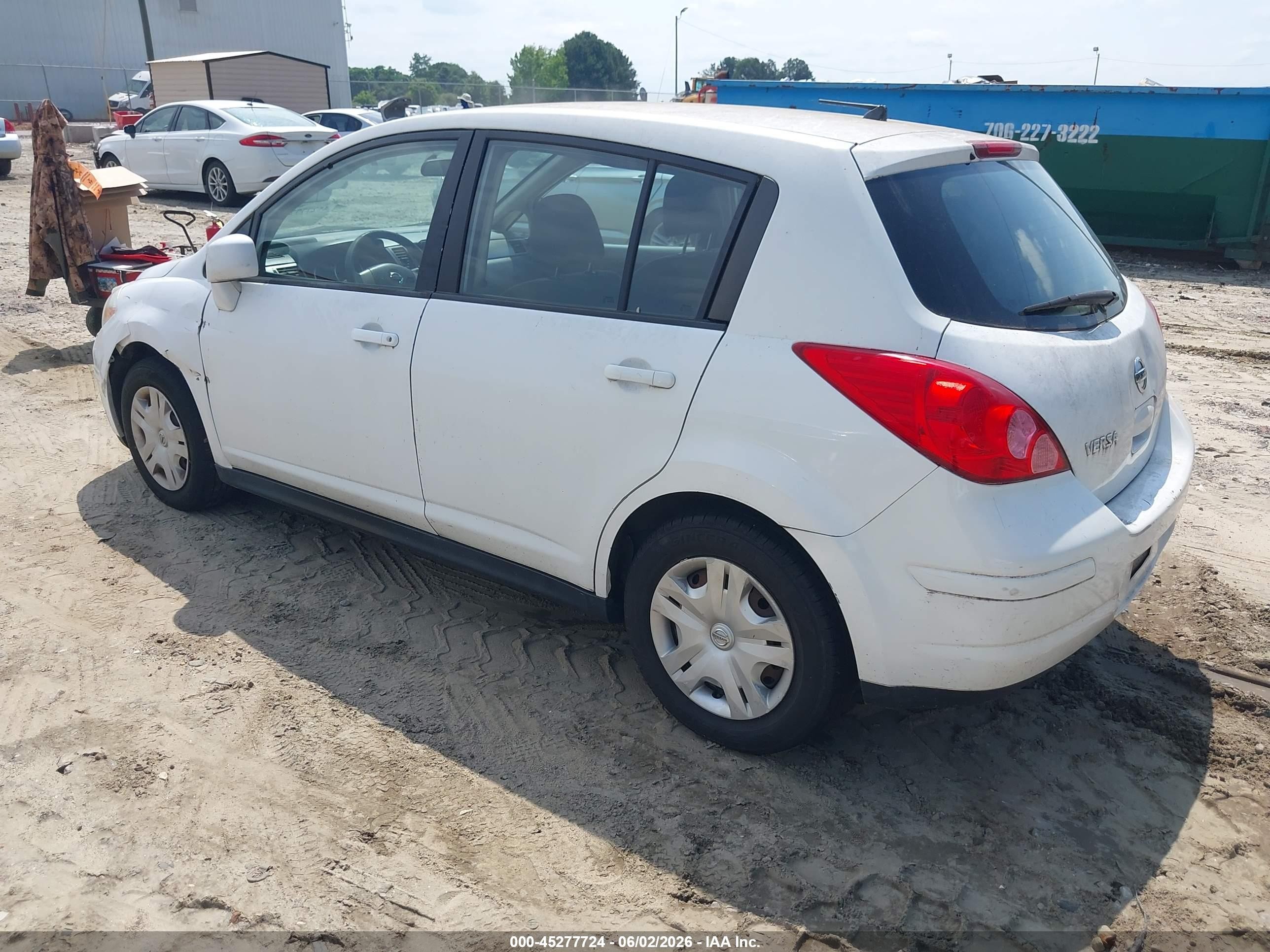 2012 Nissan Versa 1.8 S White vin: 3N1BC1CP1CK299397