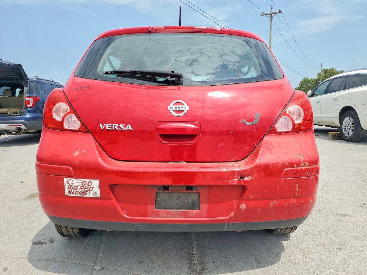 2012 Nissan Versa 1.8 S Red vin: 3N1BC1CP1CK800160