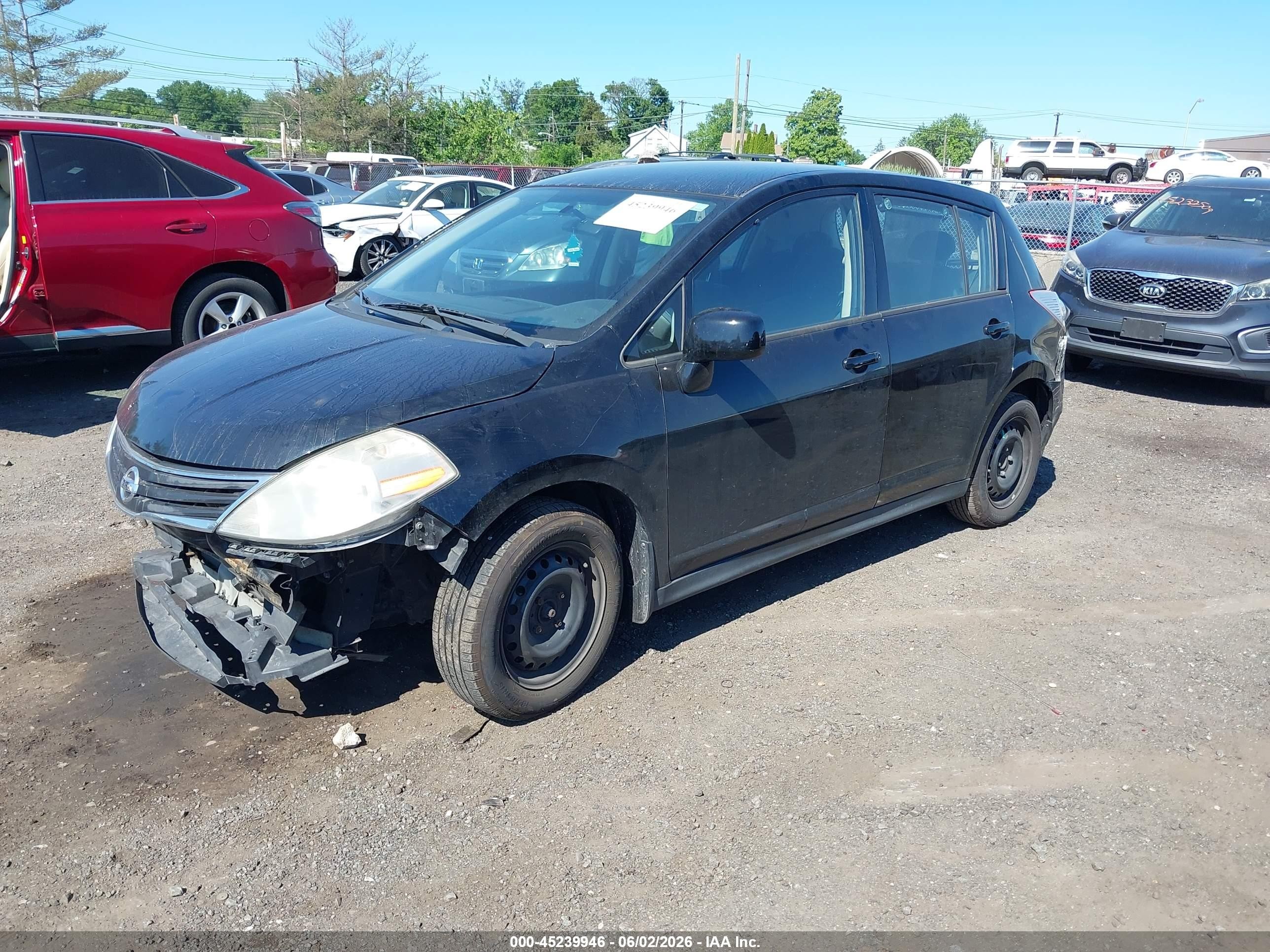 2010 Nissan Versa 1.8s Black vin: 3N1BC1CP2AL436497
