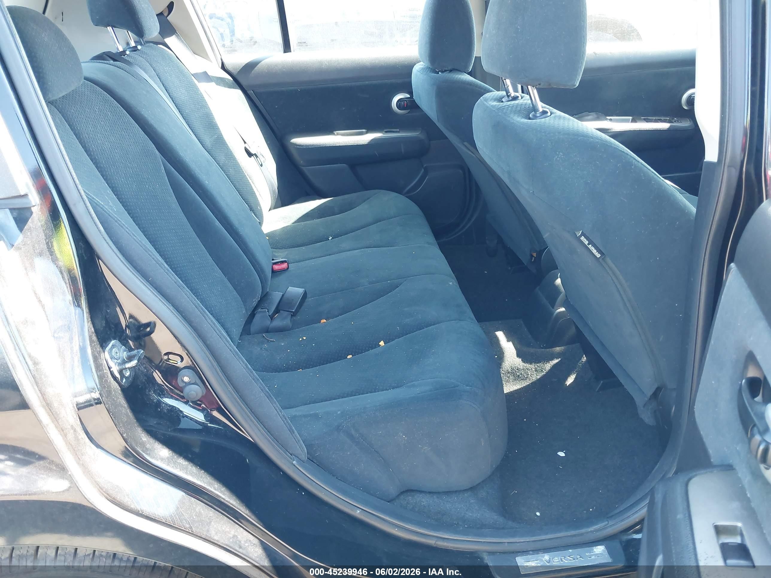 2010 Nissan Versa 1.8s Black vin: 3N1BC1CP2AL436497