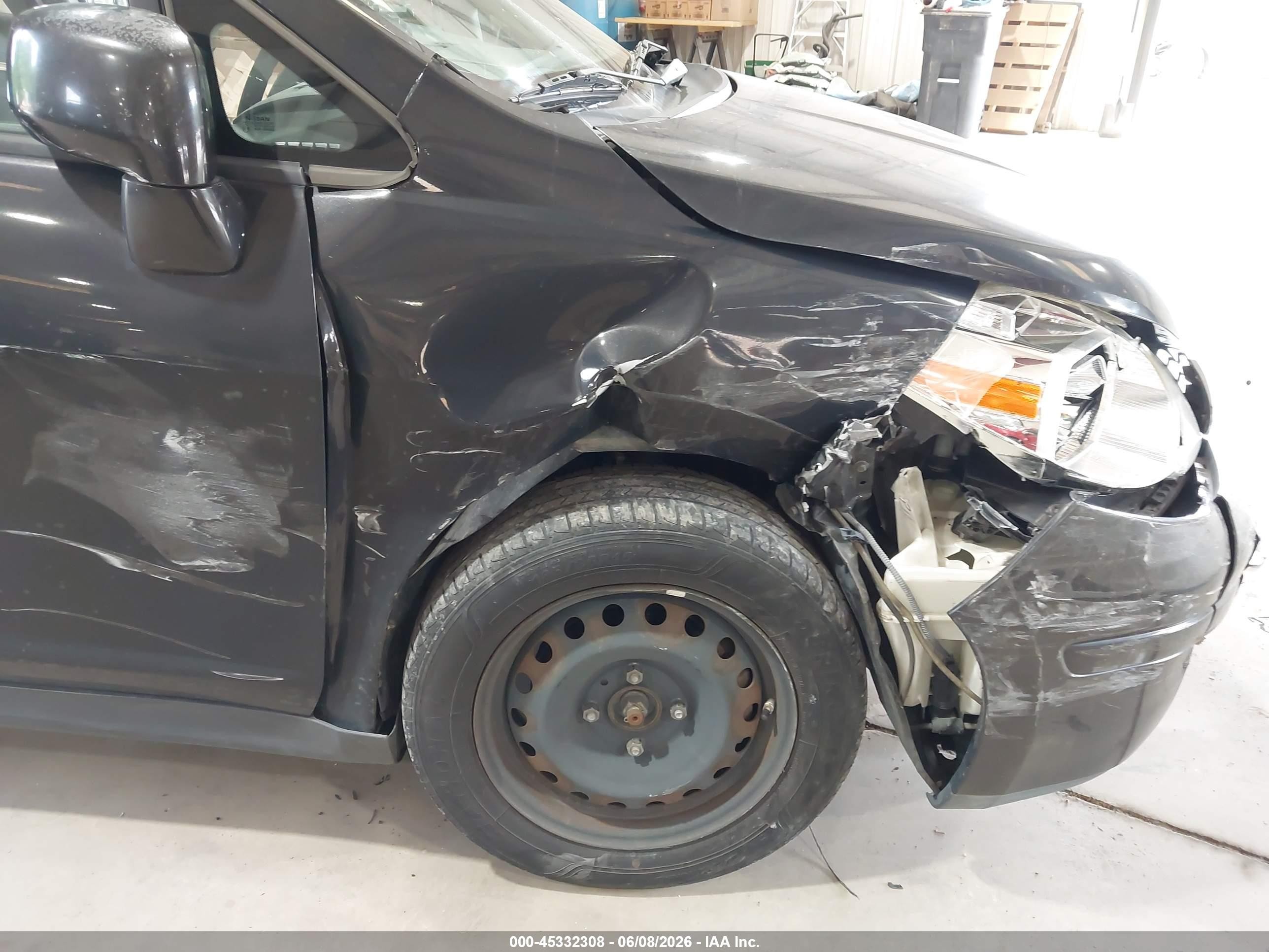 2012 Nissan Versa 1.8 S Black vin: 3N1BC1CP2CK217323
