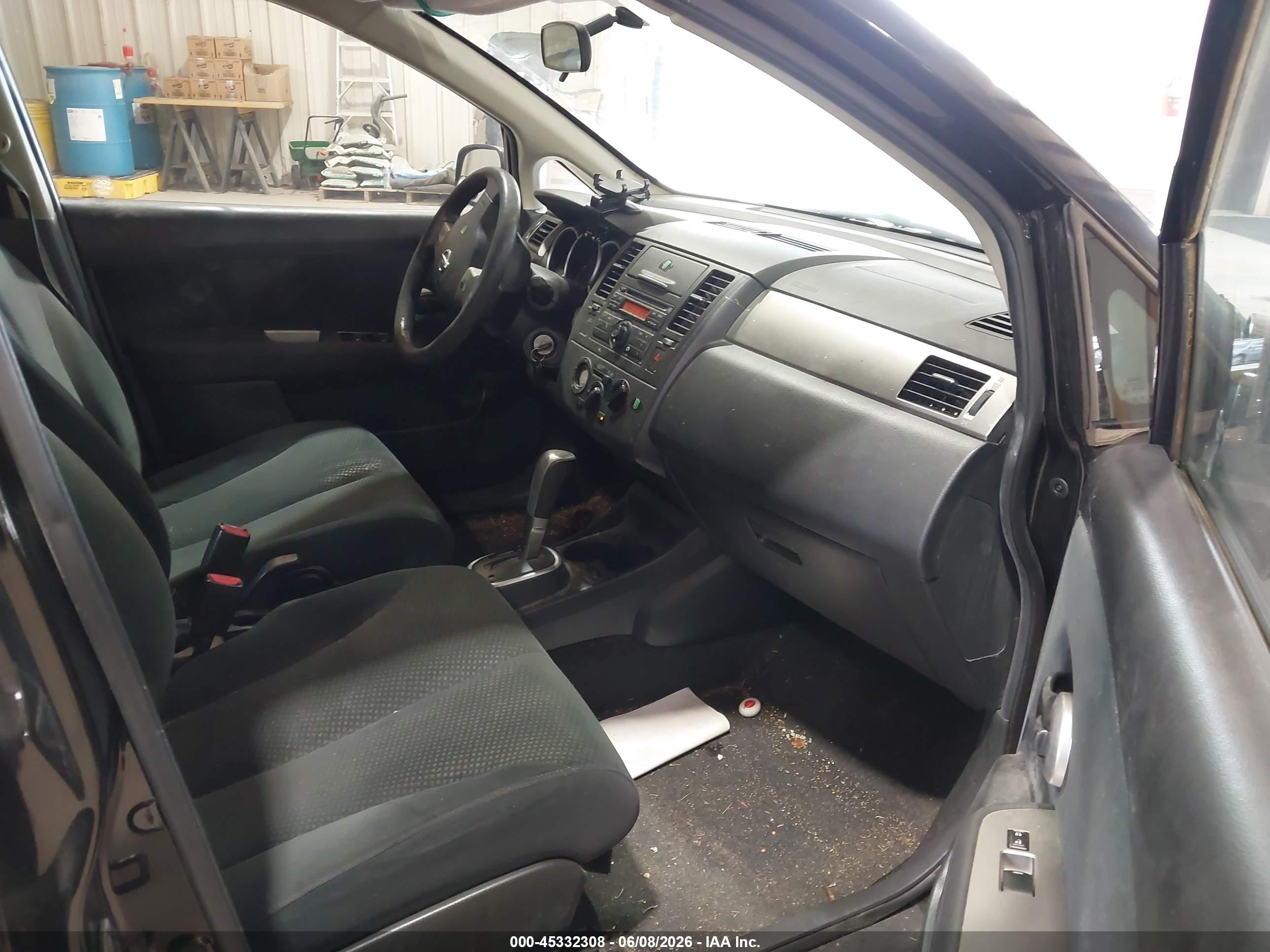 2012 Nissan Versa 1.8 S Black vin: 3N1BC1CP2CK217323