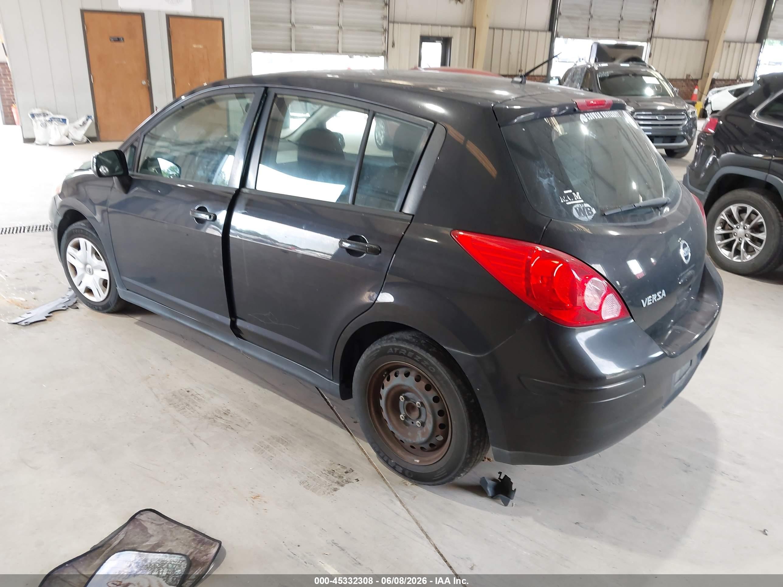 2012 Nissan Versa 1.8 S Black vin: 3N1BC1CP2CK217323