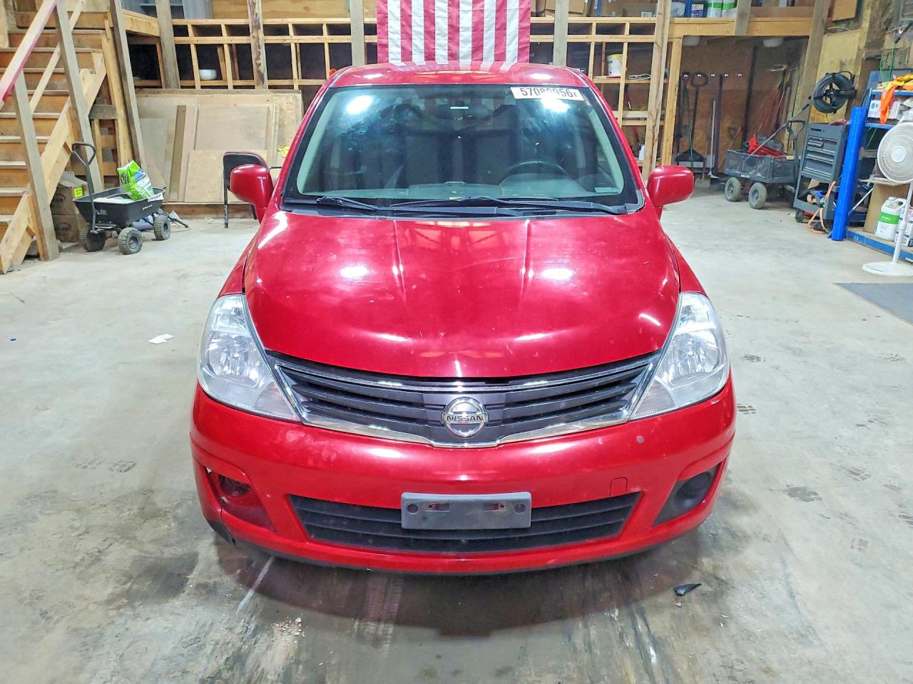 2012 Nissan Versa 1.8 S Red vin: 3N1BC1CP2CK808719