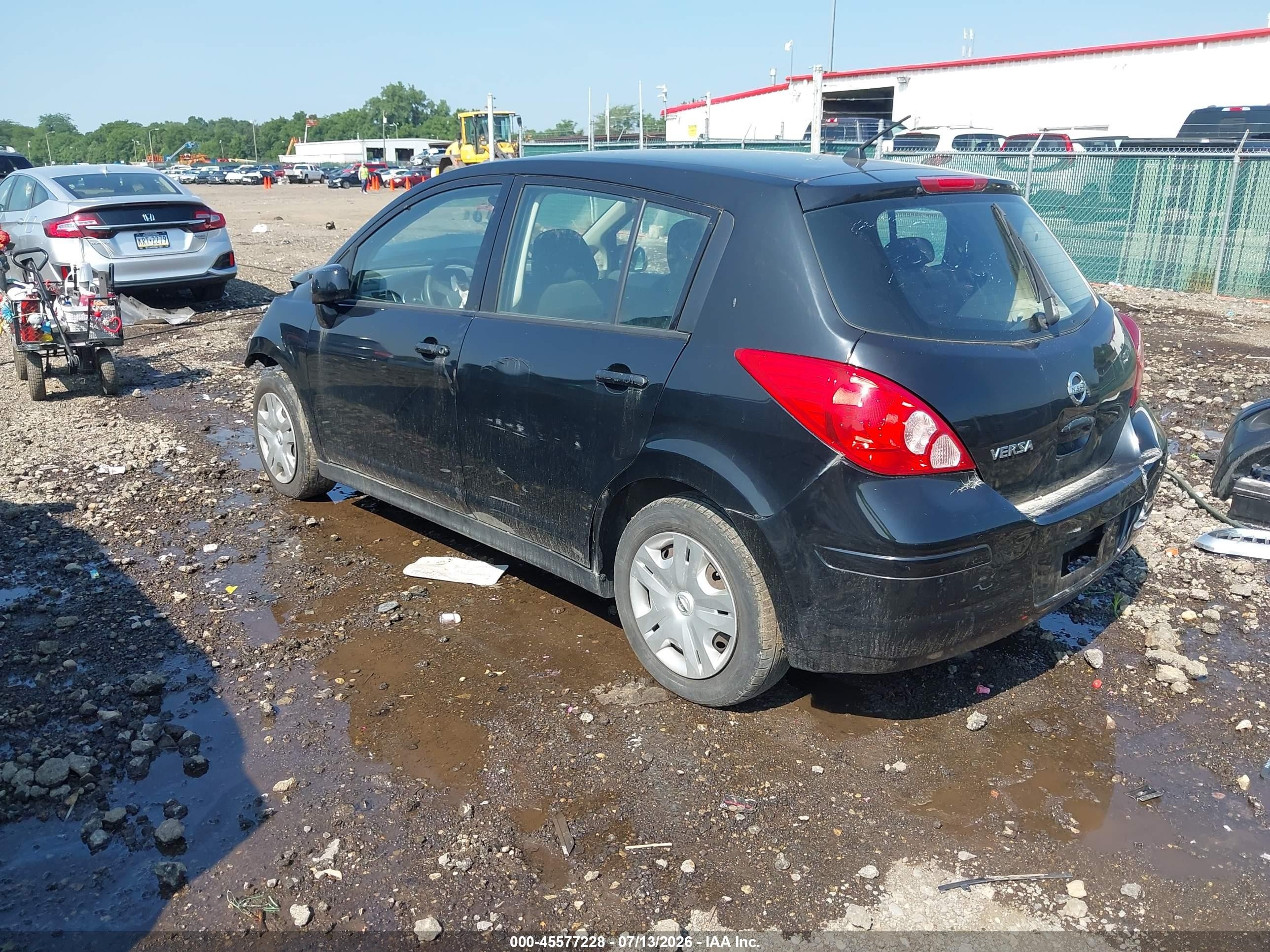 2010 Nissan Versa 1.8s Black vin: 3N1BC1CP3AL387066