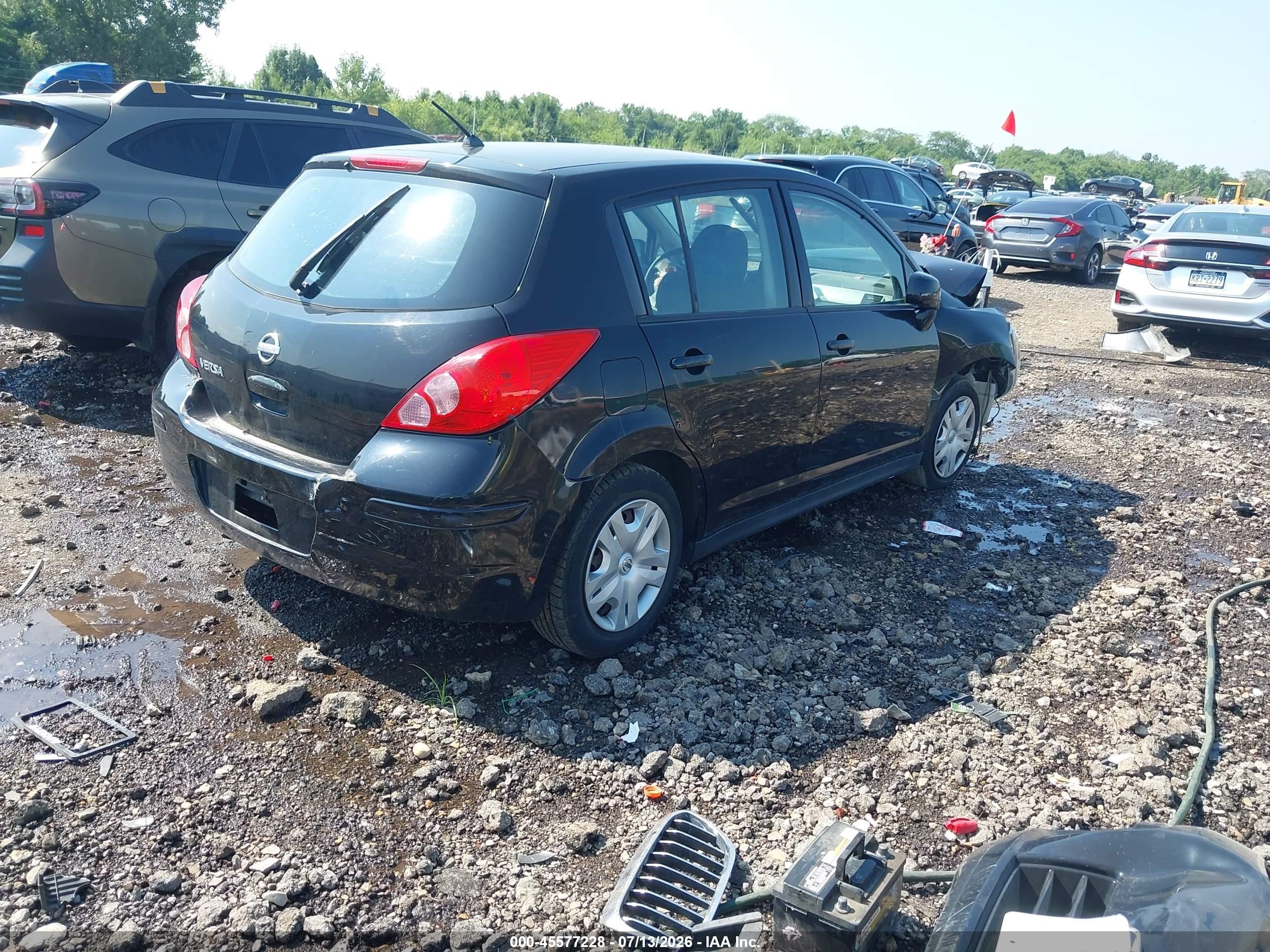 2010 Nissan Versa 1.8s Black vin: 3N1BC1CP3AL387066
