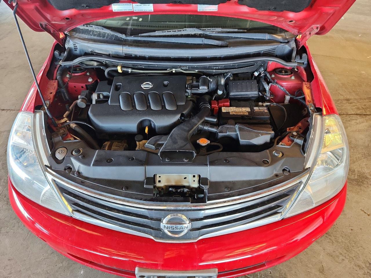 2011 Nissan Versa 1.8 S Red vin: 3N1BC1CP3BL484303