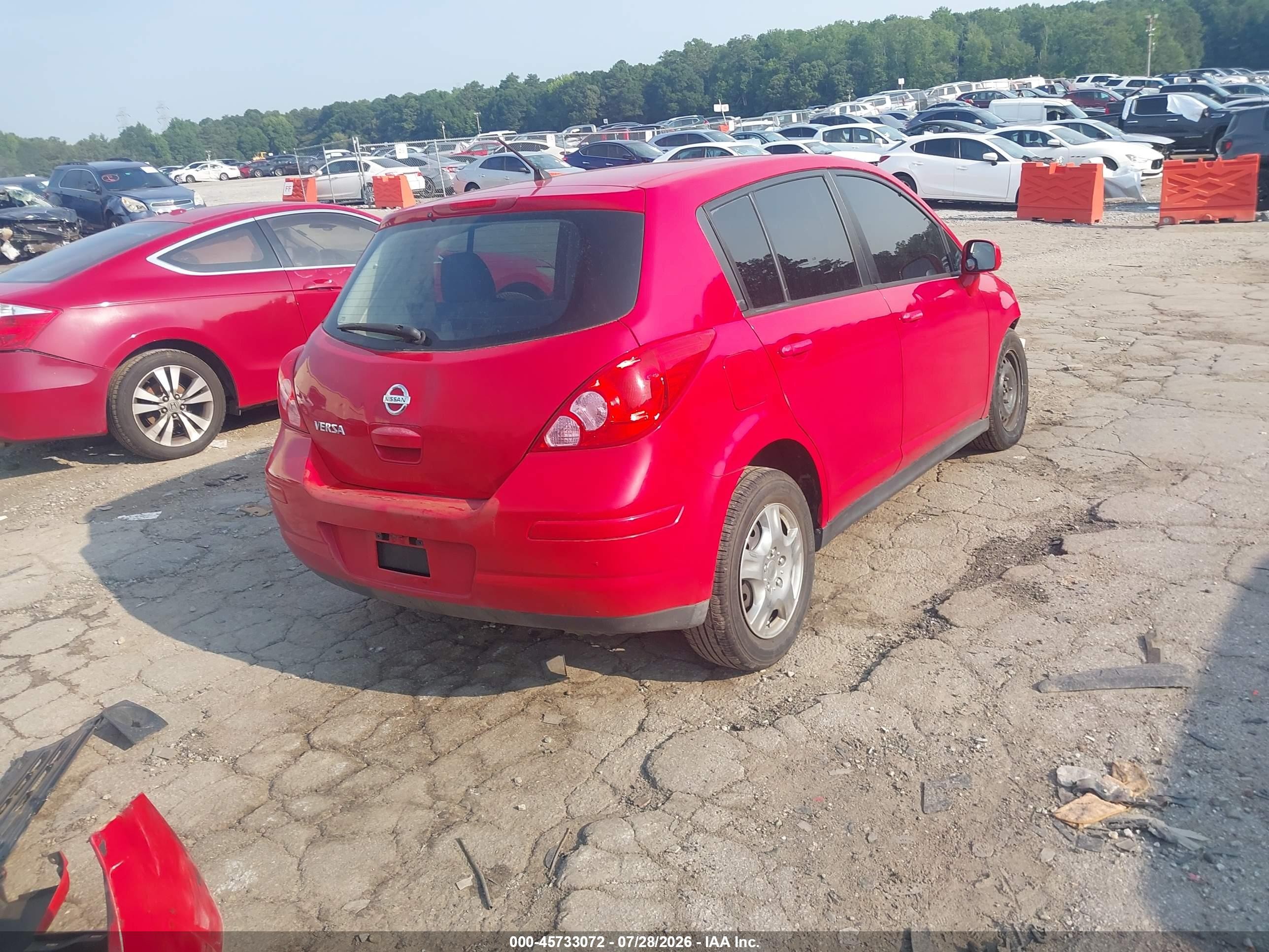 2012 Nissan Versa 1.8 S Красный vin: 3N1BC1CP3CK208808