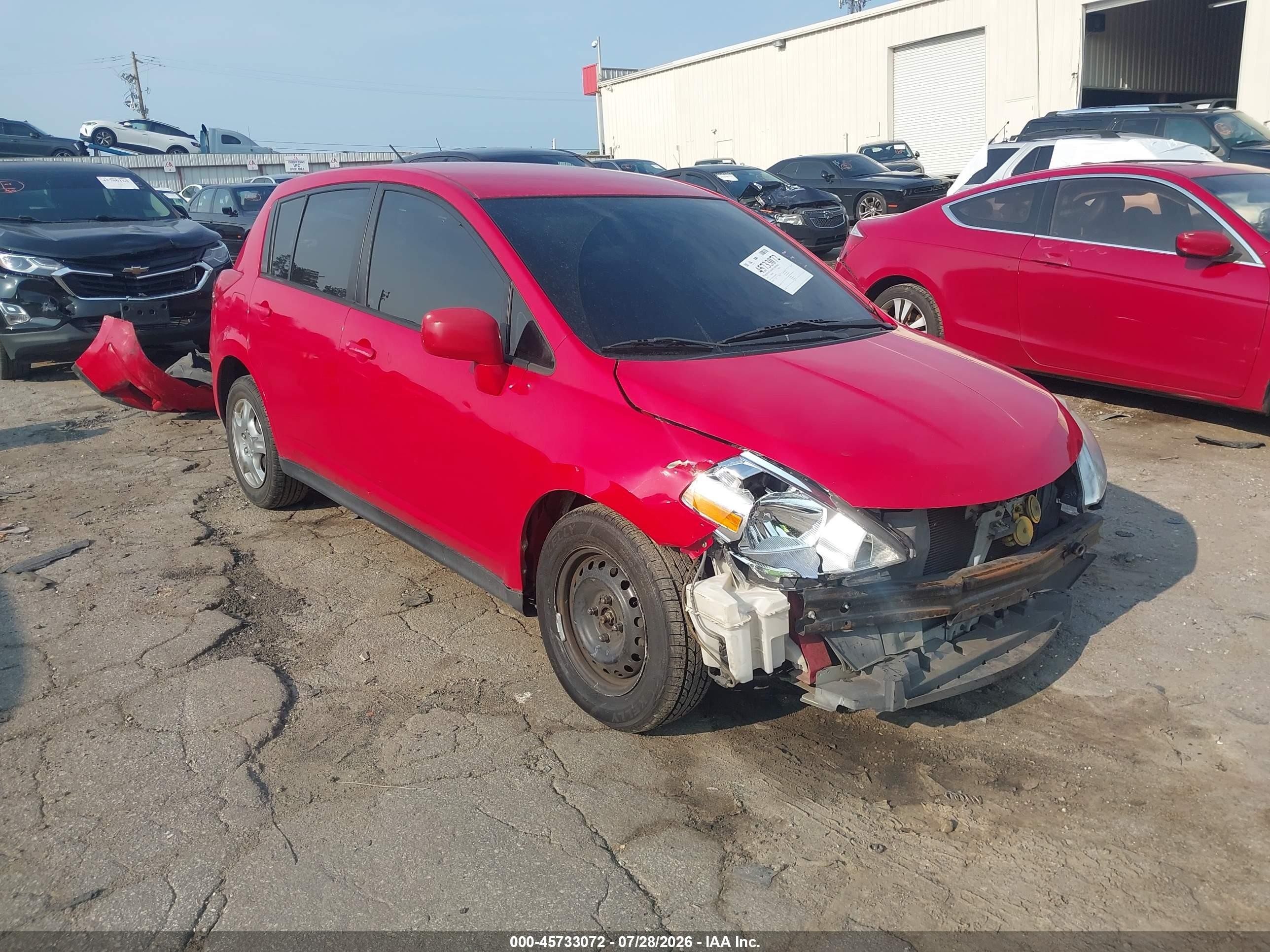 2012 Nissan Versa 1.8 S Красный vin: 3N1BC1CP3CK208808
