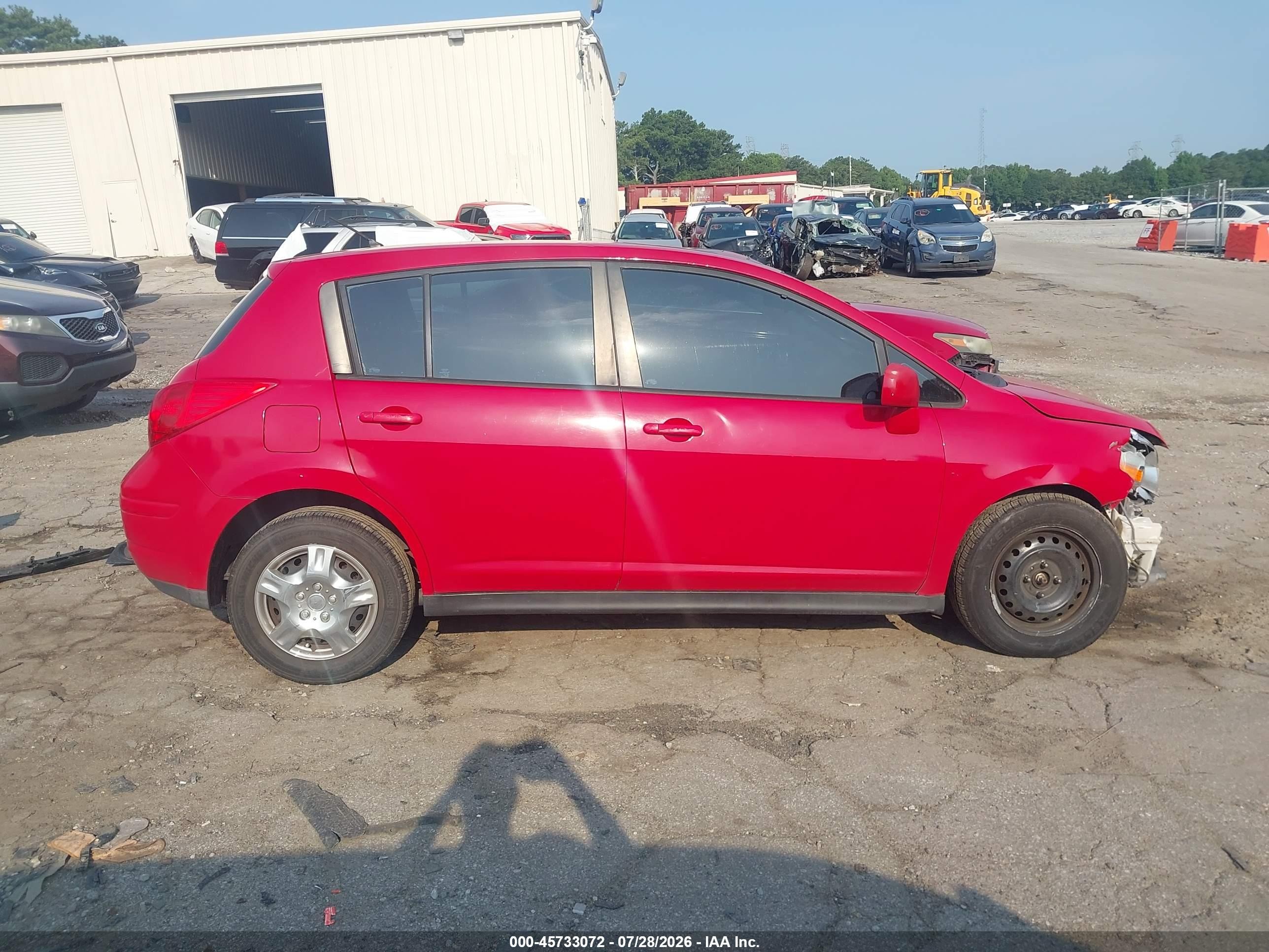 2012 Nissan Versa 1.8 S Красный vin: 3N1BC1CP3CK208808