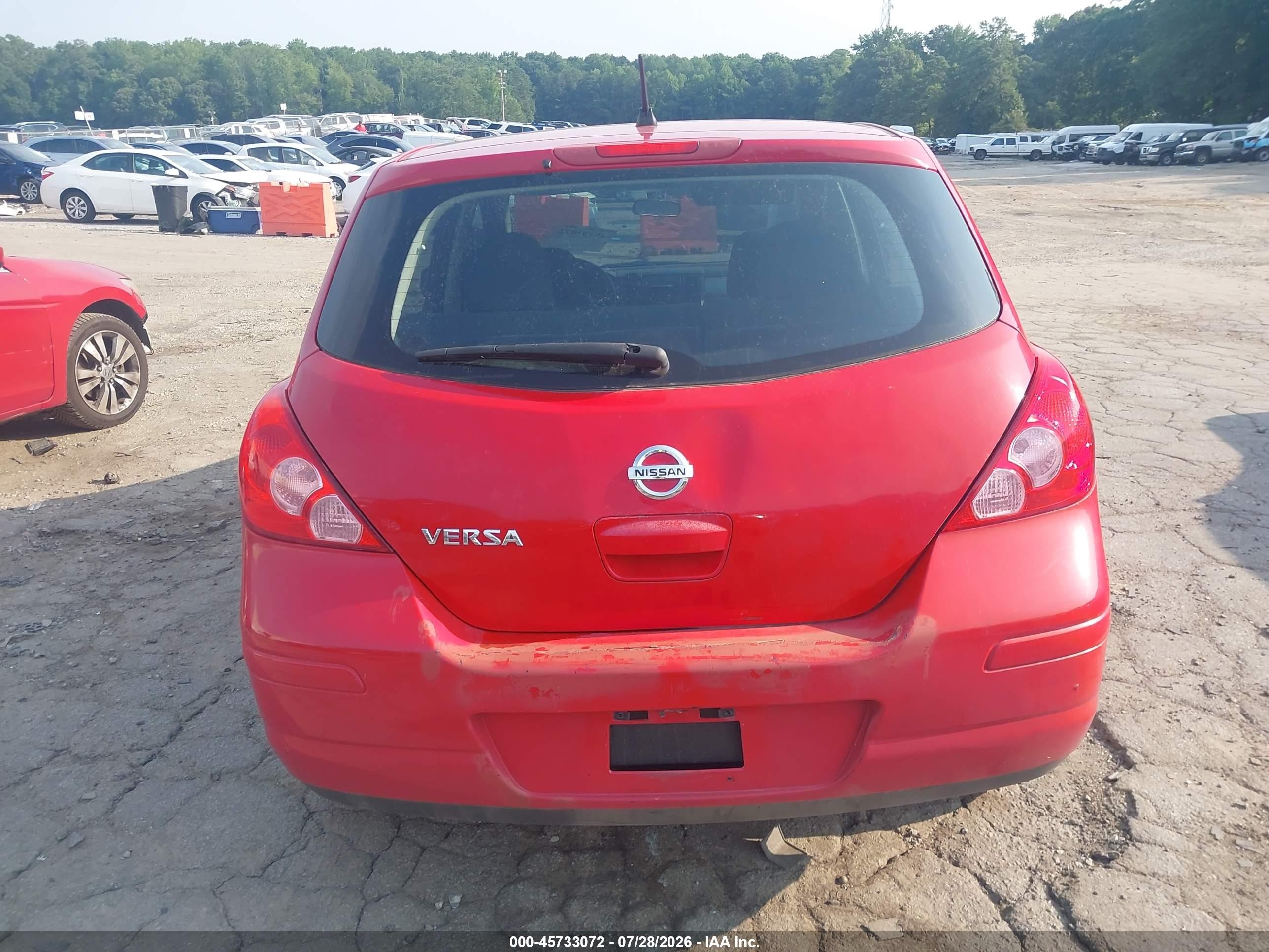 2012 Nissan Versa 1.8 S Красный vin: 3N1BC1CP3CK208808