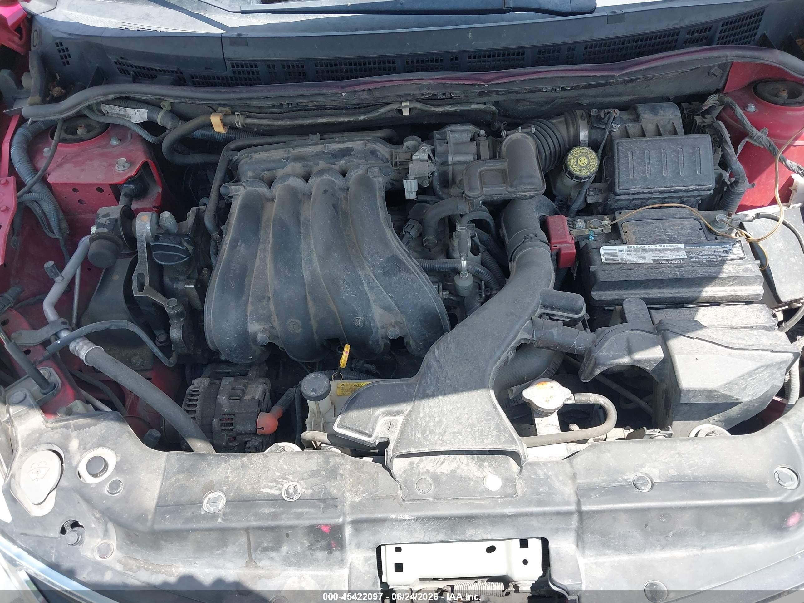 2012 Nissan Versa 1.8 S Red vin: 3N1BC1CP3CK215645