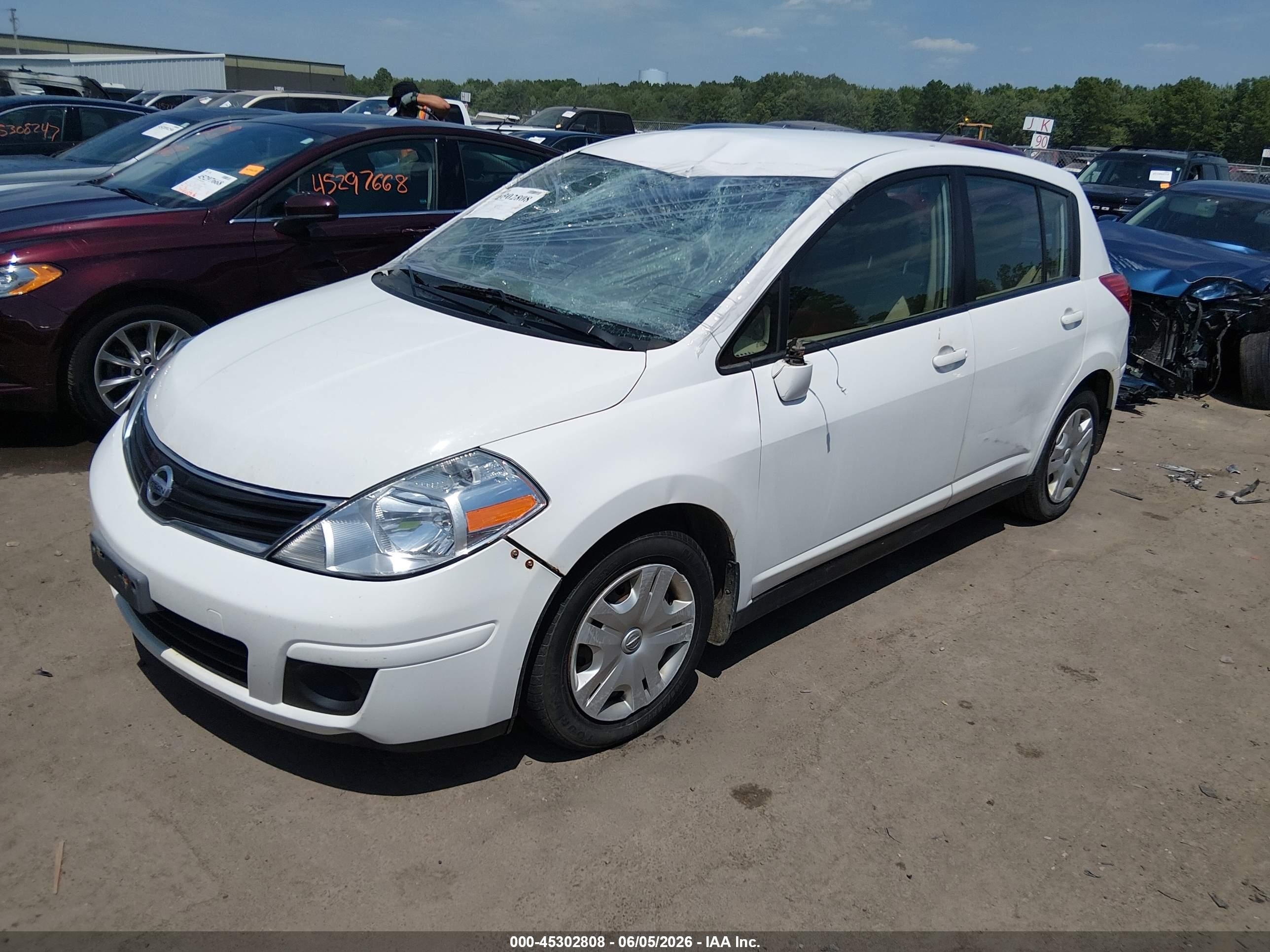 2012 Nissan Versa 1.8 S White vin: 3N1BC1CP3CK233479