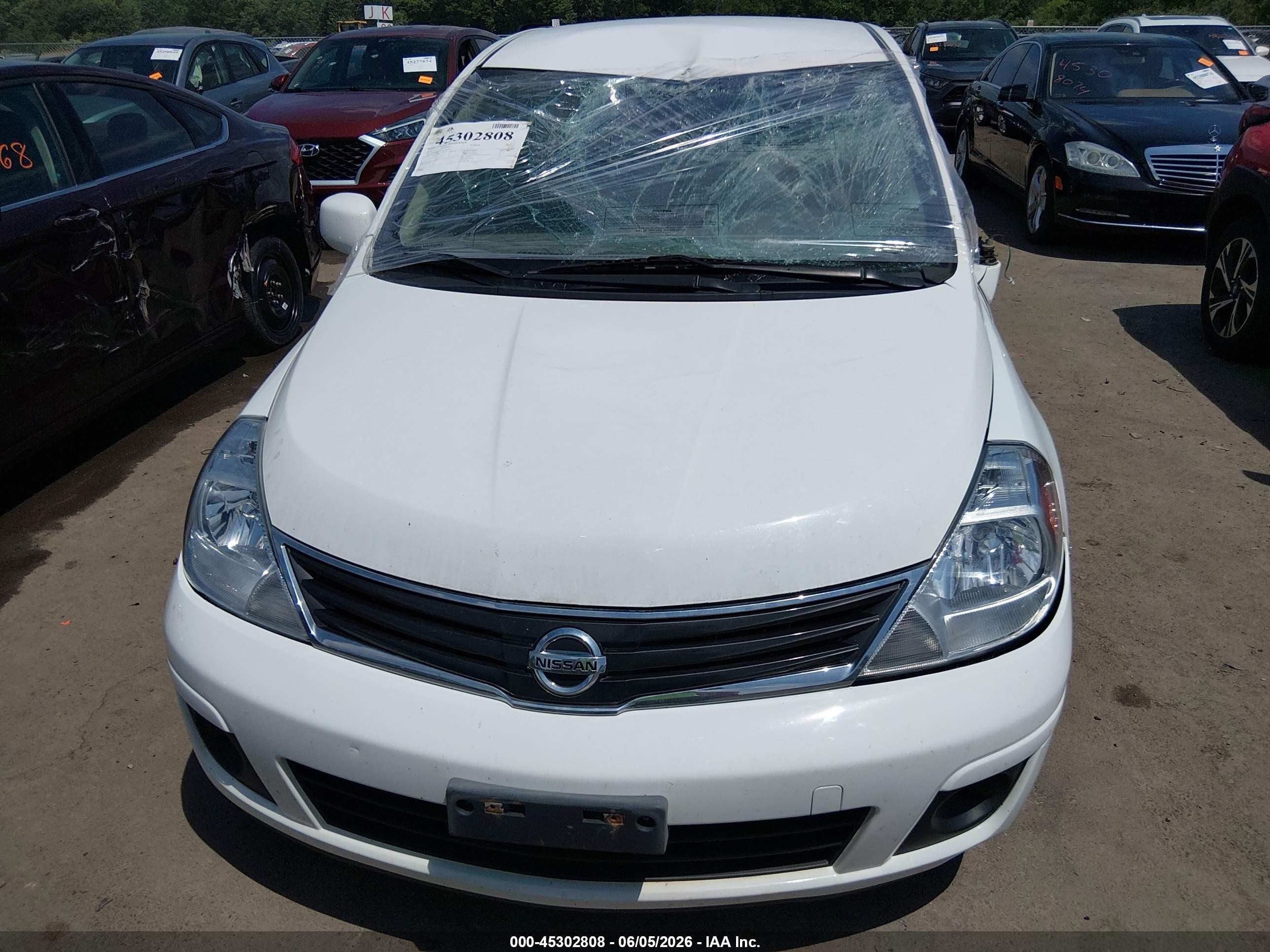 2012 Nissan Versa 1.8 S White vin: 3N1BC1CP3CK233479