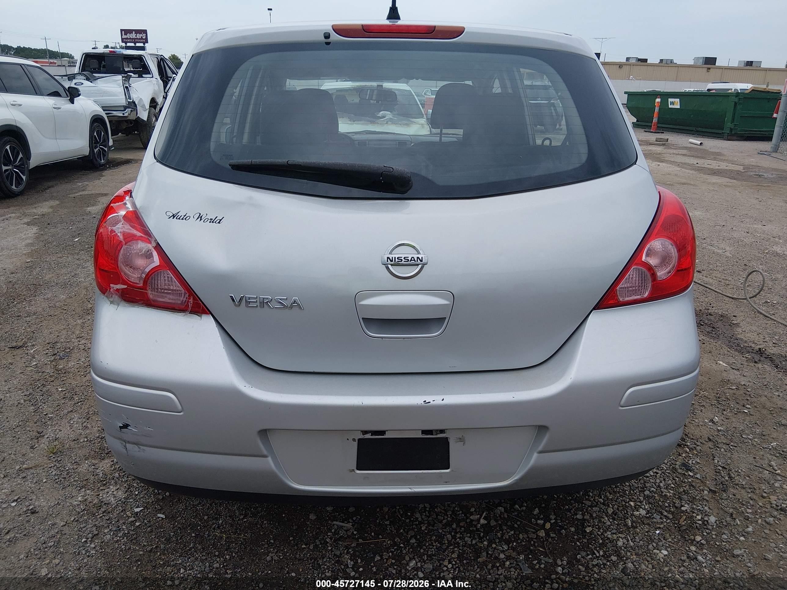 2012 Nissan Versa 1.8 S Серый vin: 3N1BC1CP3CK236124