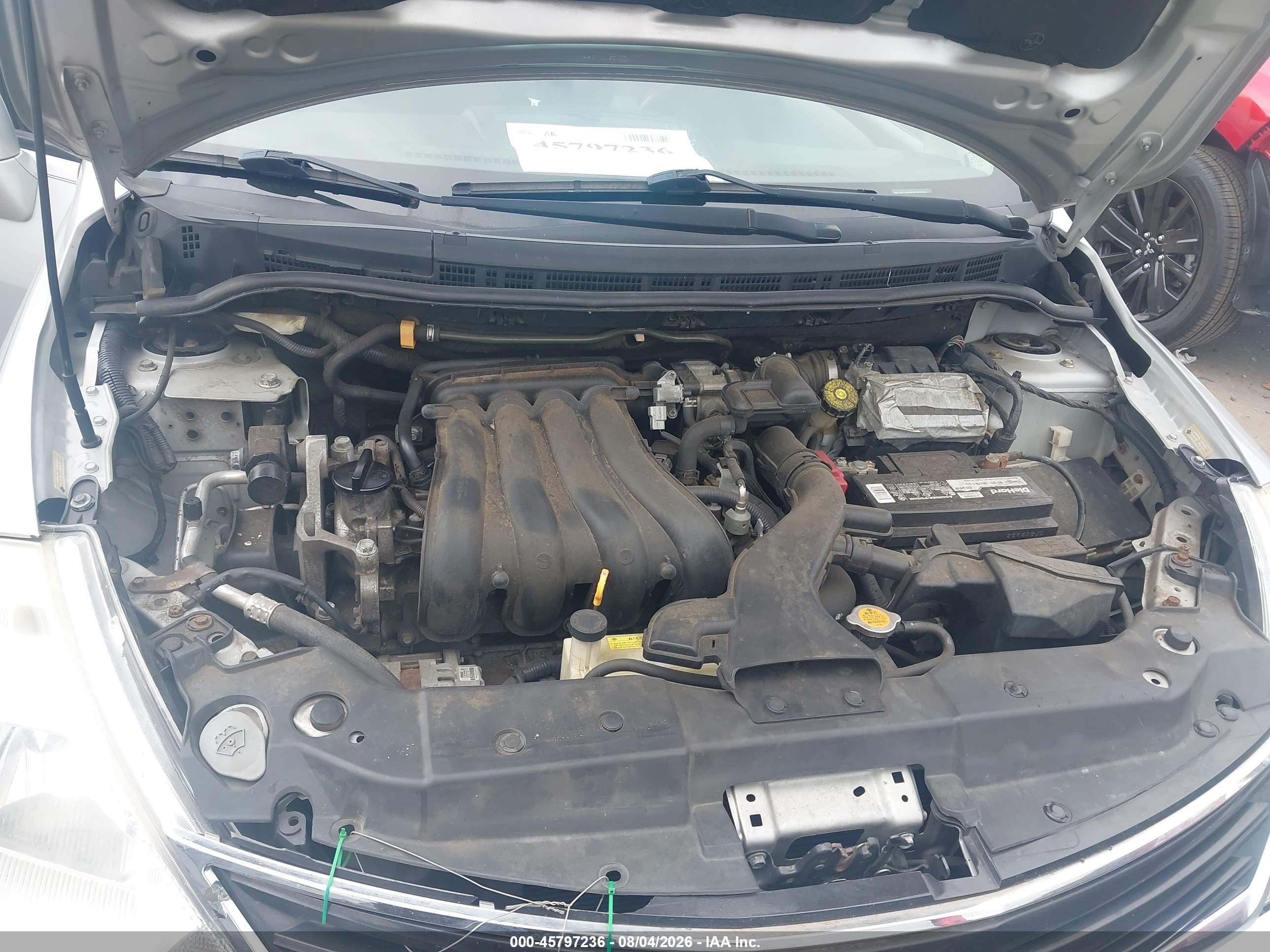 2012 Nissan Versa 1.8 S Серебряный vin: 3N1BC1CP3CK247205