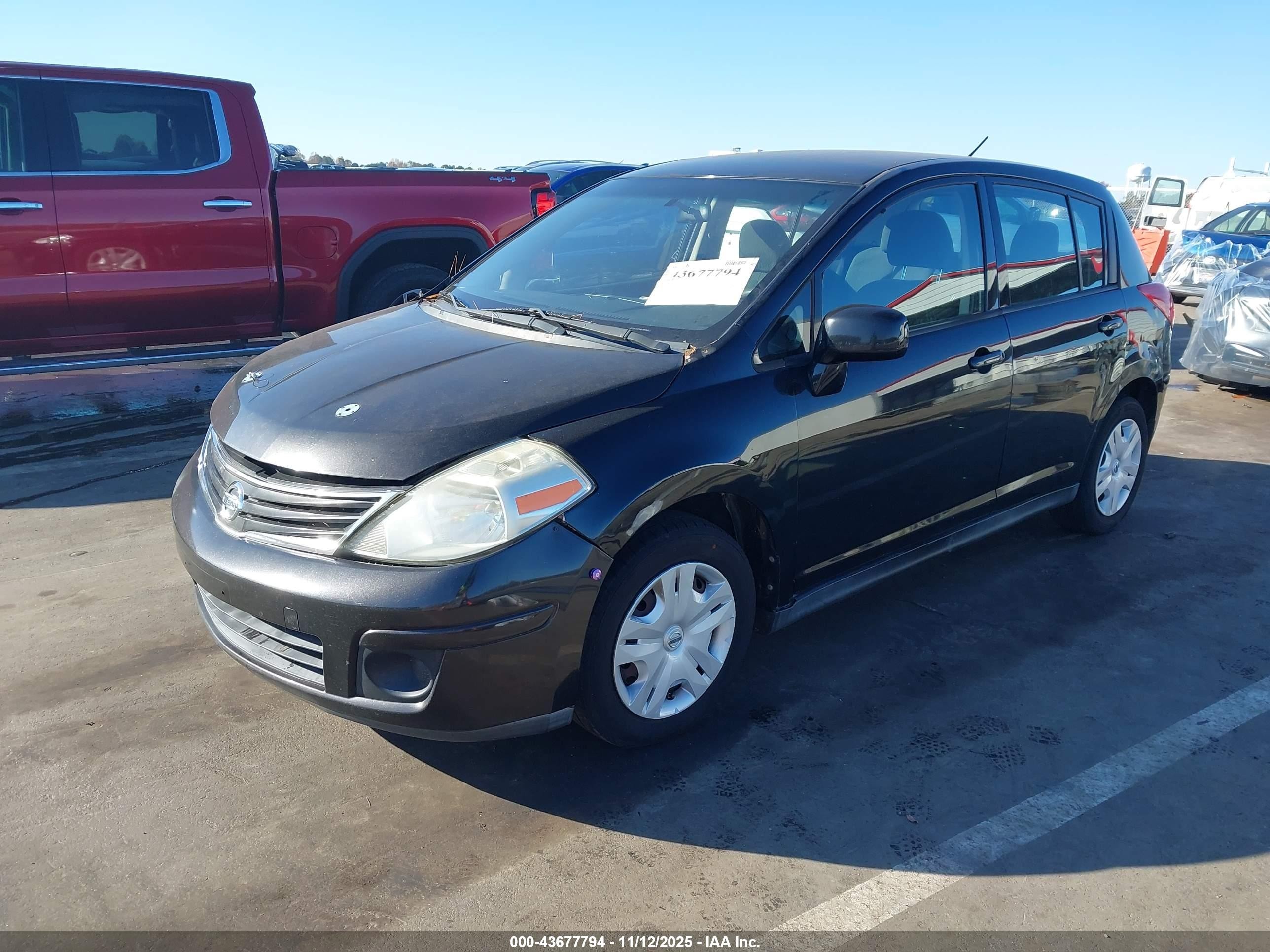 2012 Nissan Versa 1.8 S Black vin: 3N1BC1CP3CK269303