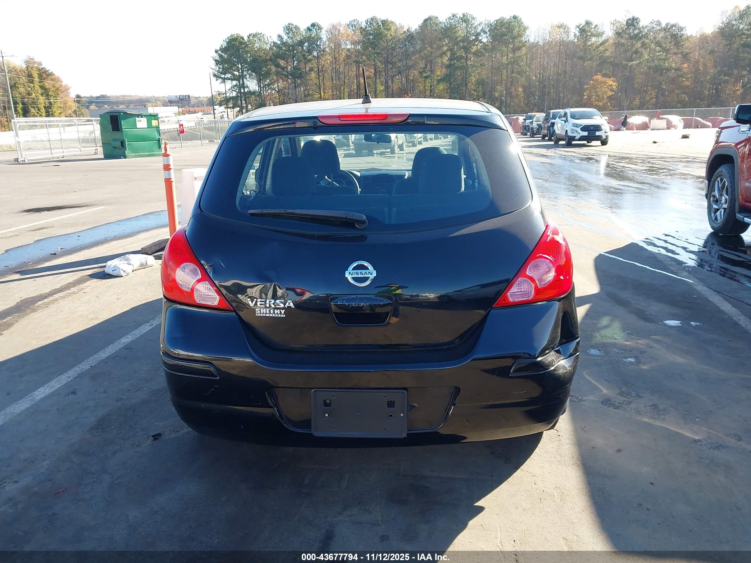 2012 Nissan Versa 1.8 S Black vin: 3N1BC1CP3CK269303