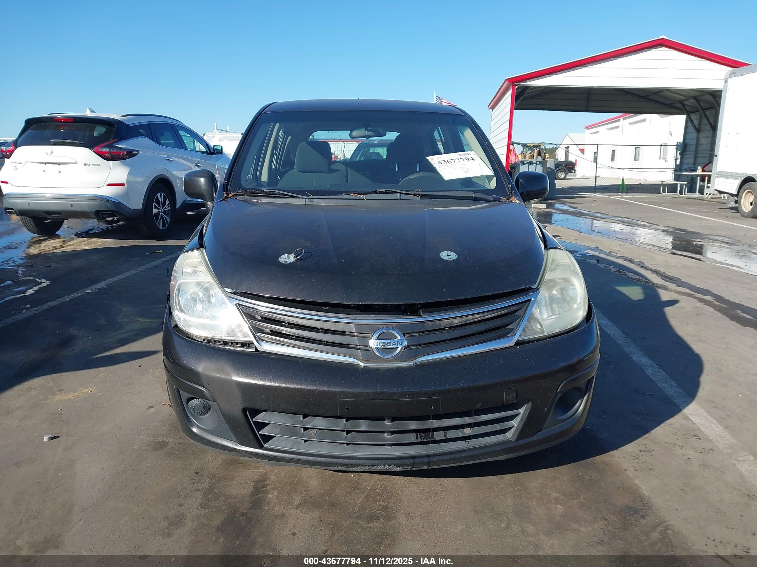 2012 Nissan Versa 1.8 S Black vin: 3N1BC1CP3CK269303