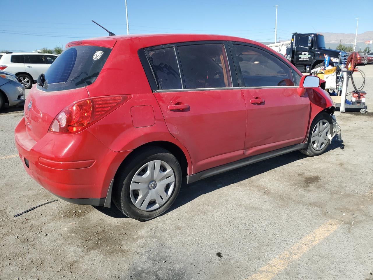 2012 Nissan Versa 1.8 S Red vin: 3N1BC1CP3CK273920