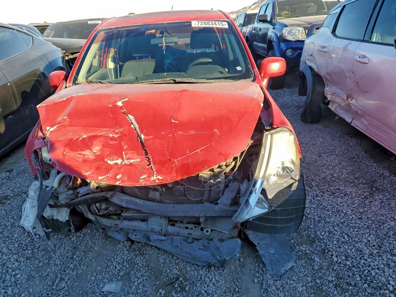 2012 Nissan Versa 1.8 S Red vin: 3N1BC1CP3CK273920