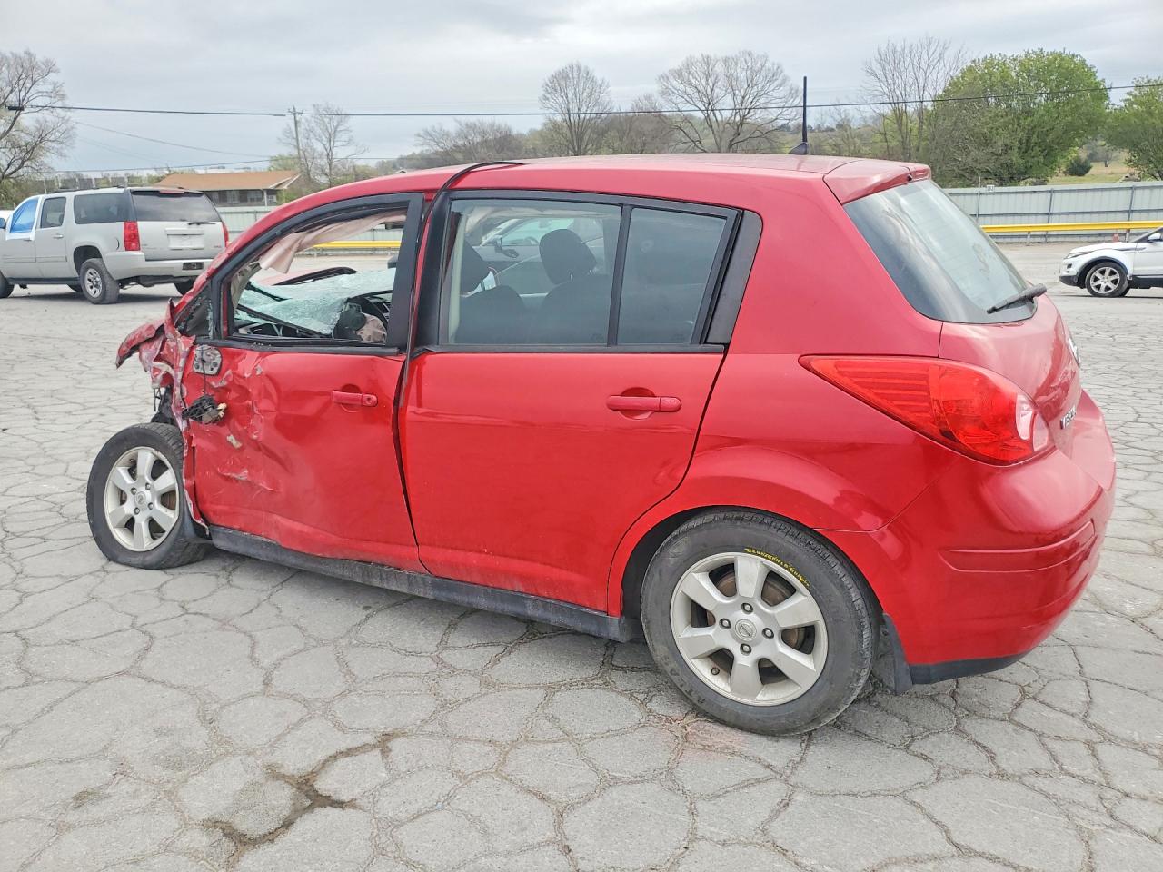 2012 Nissan Versa 1.8 S Red vin: 3N1BC1CP3CK814903