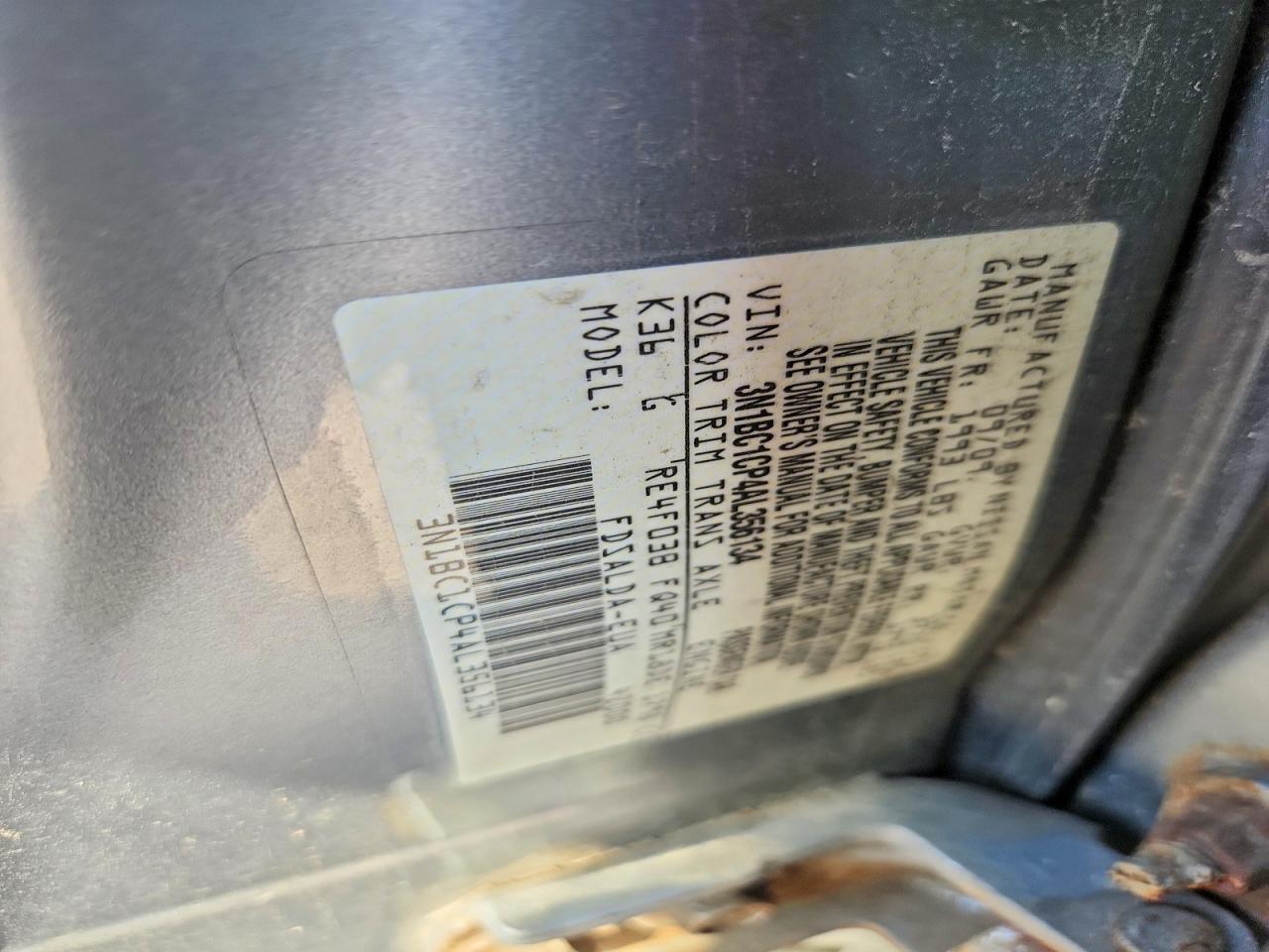 2010 Nissan Versa 1.8 S Gray vin: 3N1BC1CP4AL356134