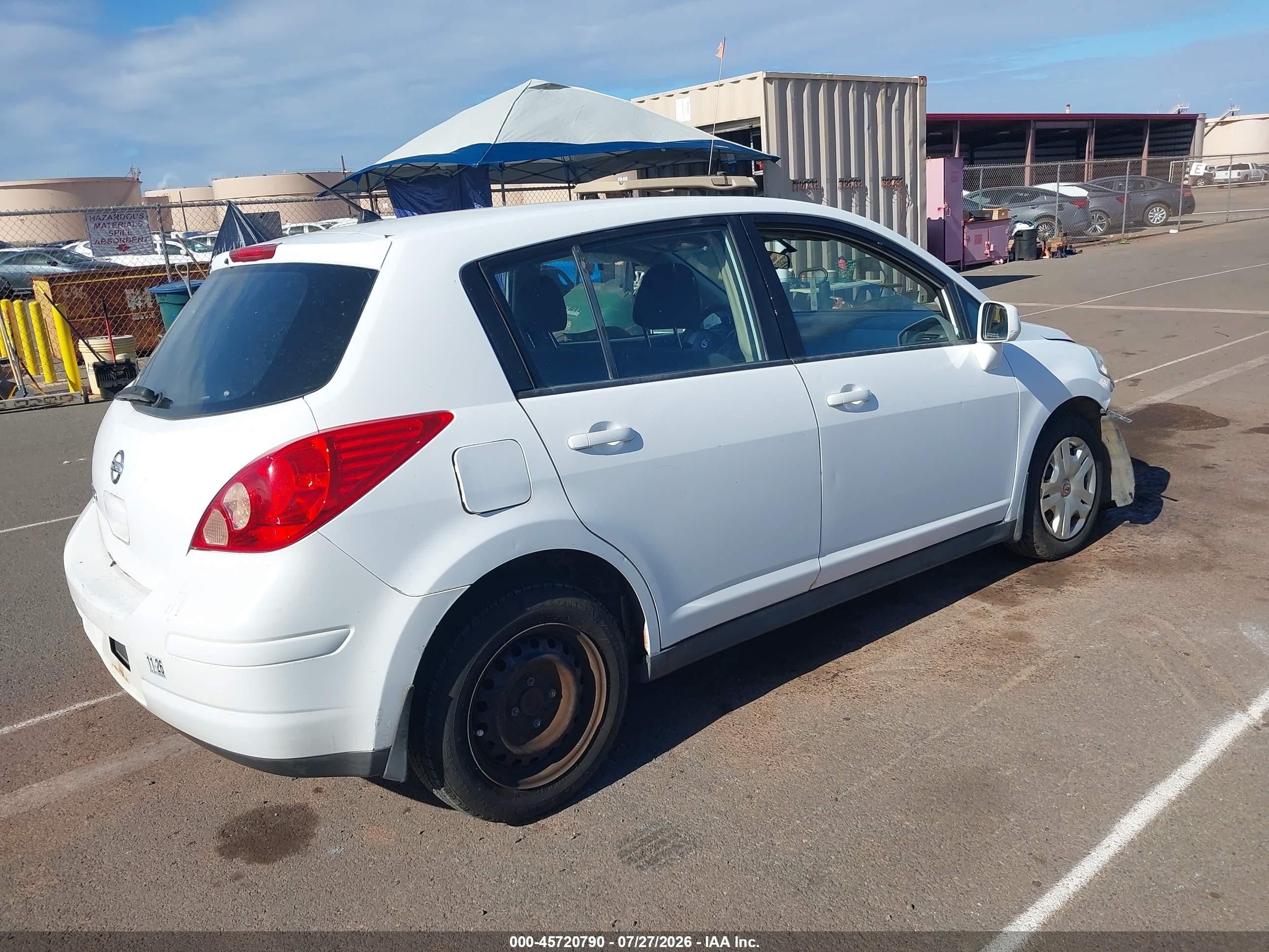 2010 Nissan Versa 1.8s White vin: 3N1BC1CP4AL387965